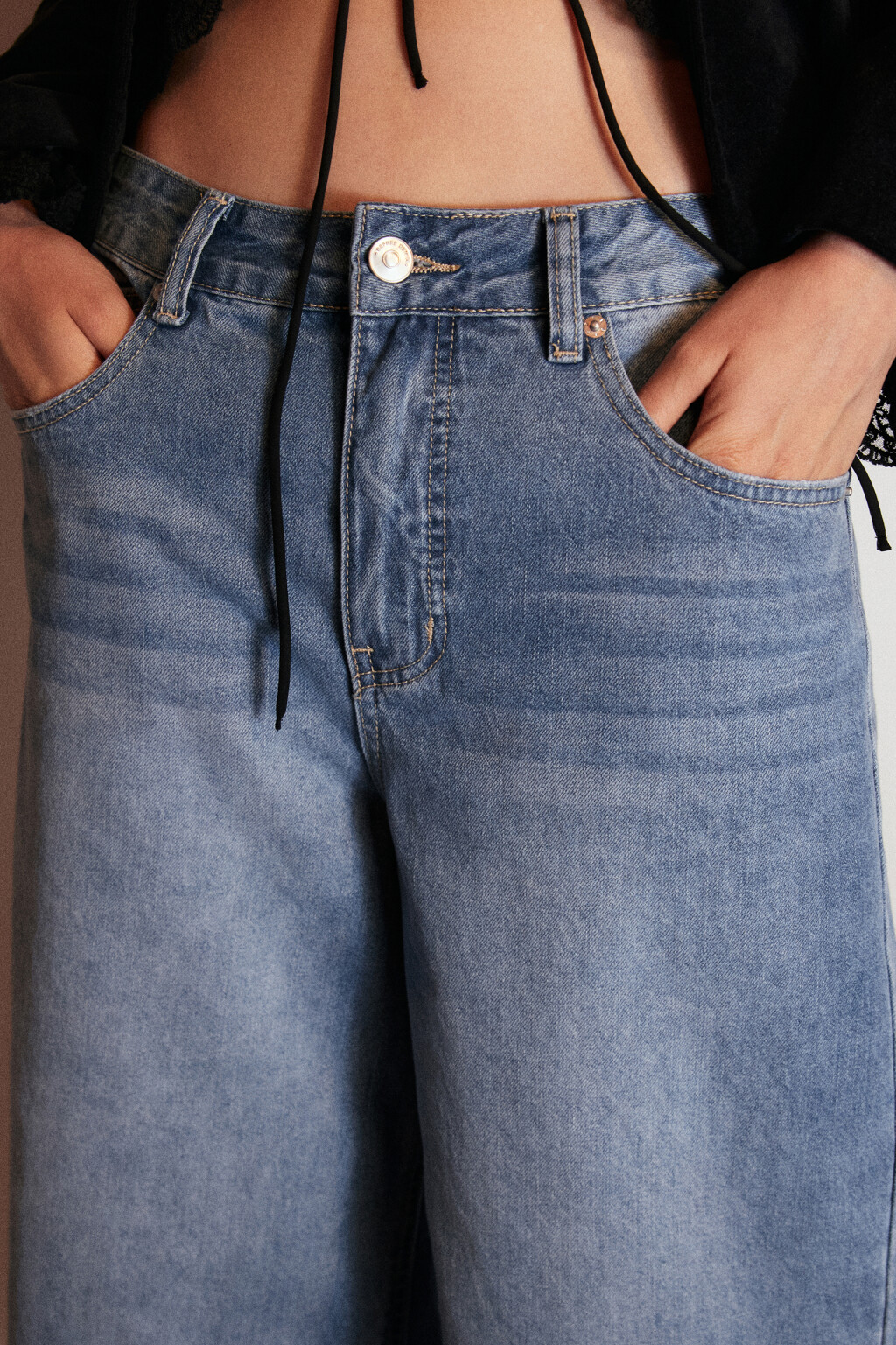 Джортсы широкие со средней посадкой - цвет голубой - 6