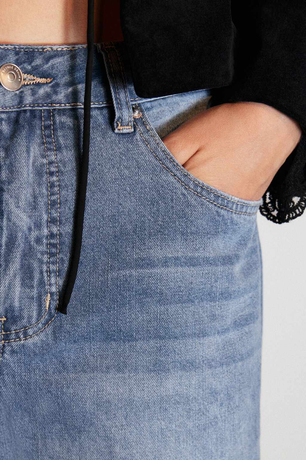 Джортсы широкие со средней посадкой - цвет голубой - 7