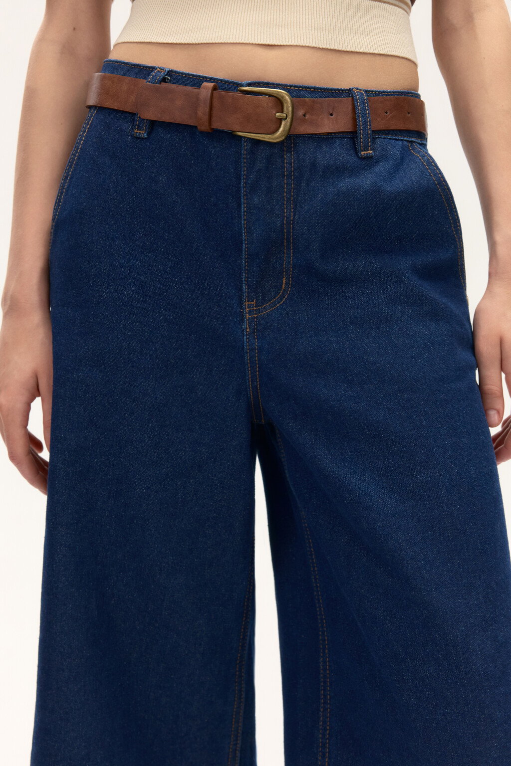 Джортсы широкие с ремнем - цвет синий - 7