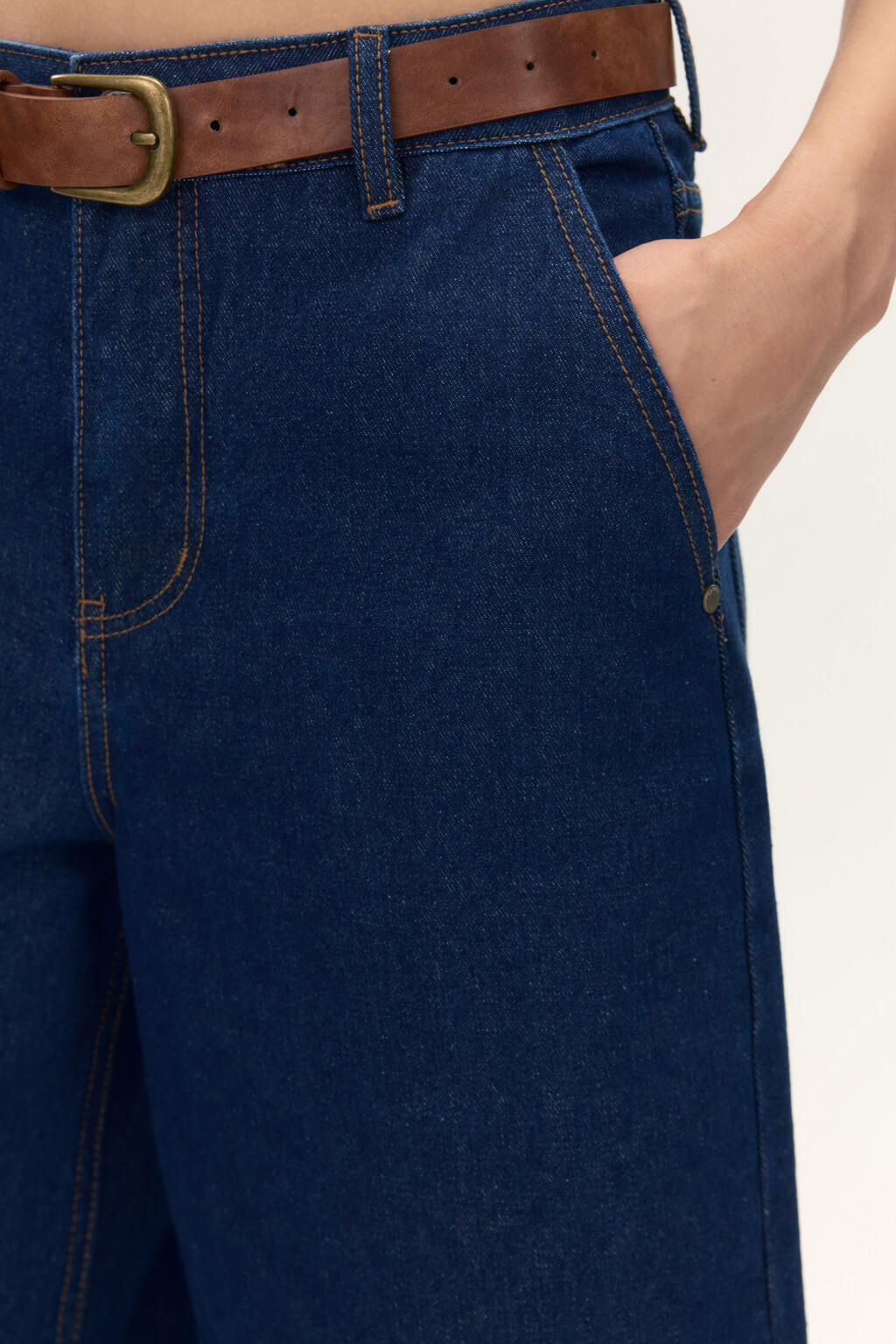 Джортсы широкие с ремнем - цвет синий - 8