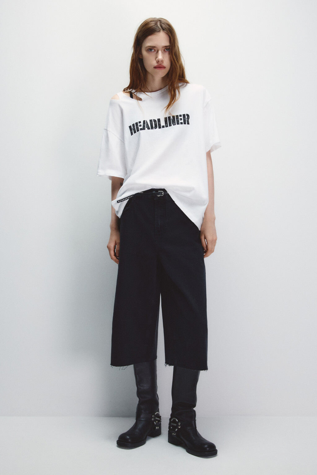 Джортсы рваные с бахромой - цвет черный - 5