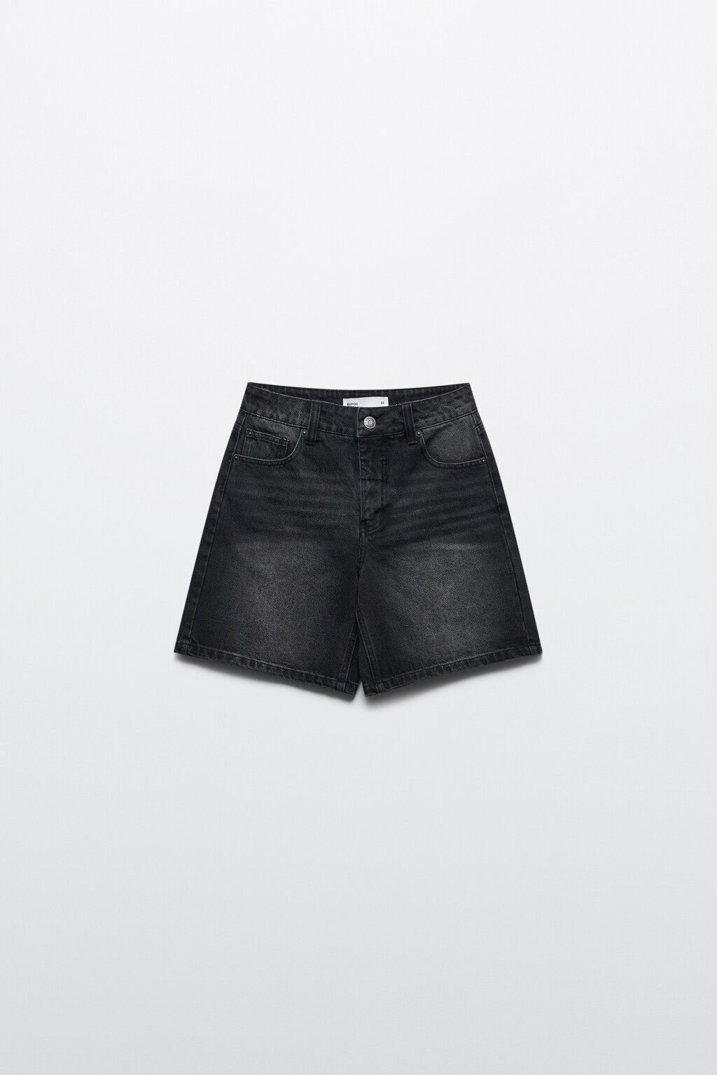 Шорты джинсовые с вареным эффектом - цвет серый - 7