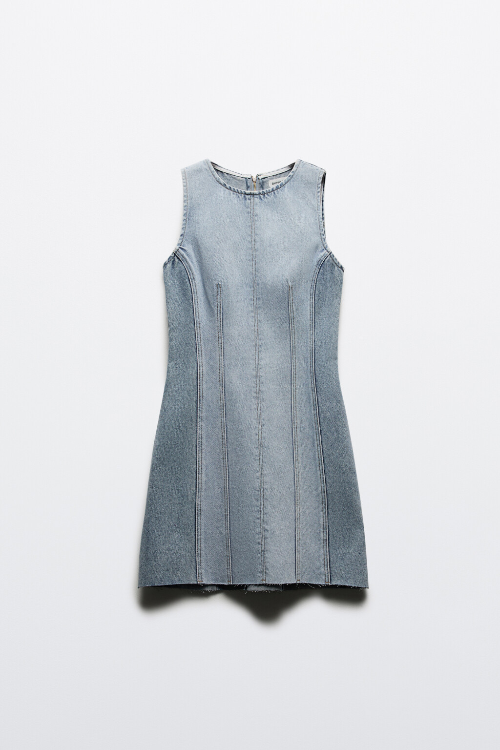 Платье-футляр мини джинсовое - цвет голубой - 7