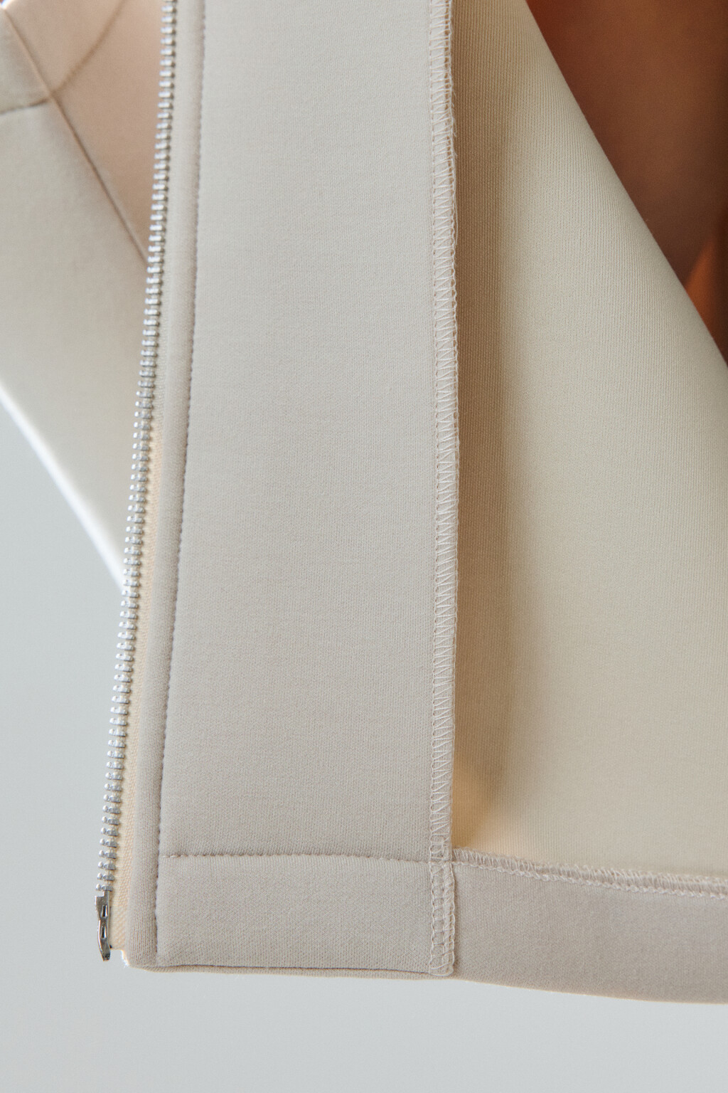 Жакет-бомбер укороченный на молнии - цвет бежевый - 7