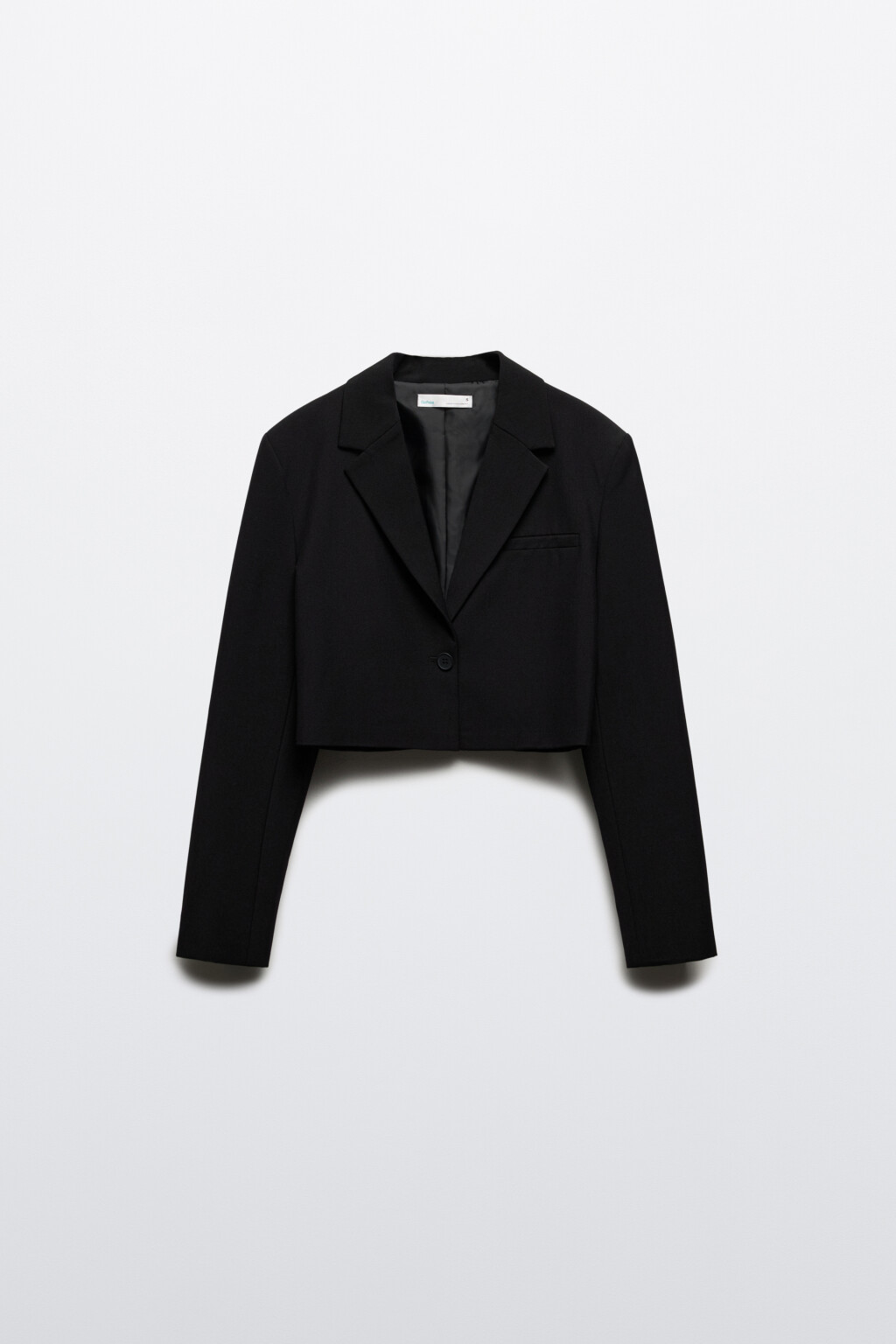 Жакет укороченный однобортный - цвет черный - 7