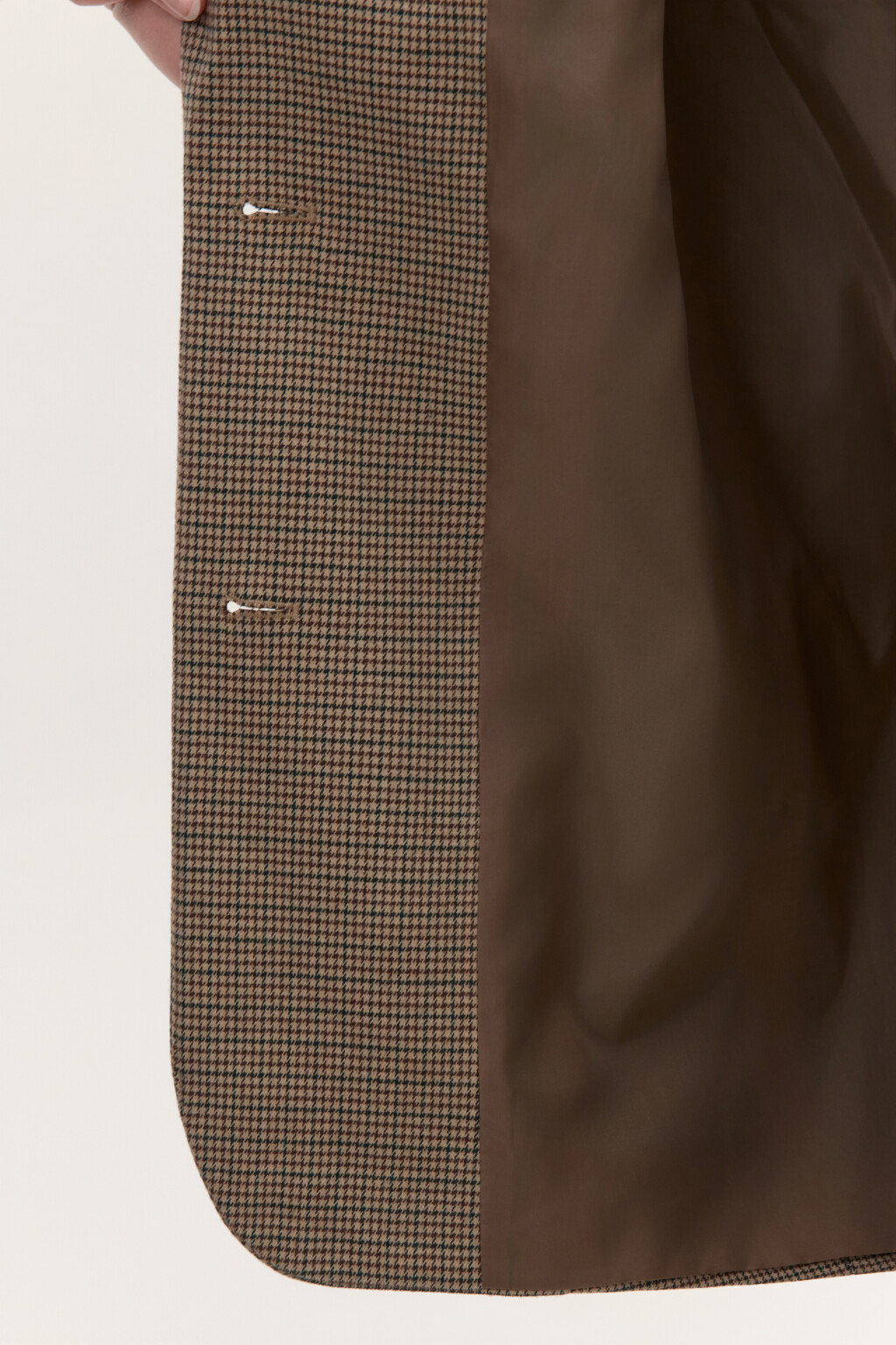 Пиджак в клетку с накладными карманами - цвет бежевый - 7