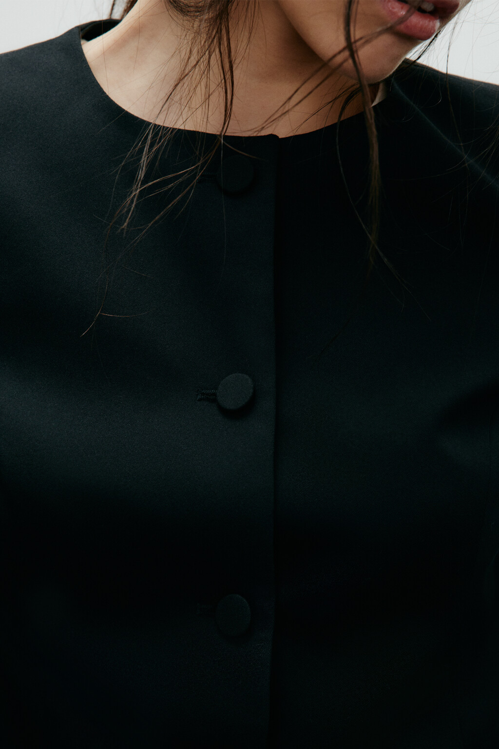 Жакет приталенный с баской - цвет черный - 9