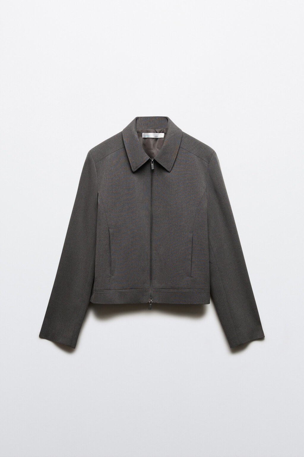 Жакет-бомбер на молнии - цвет серый - 10
