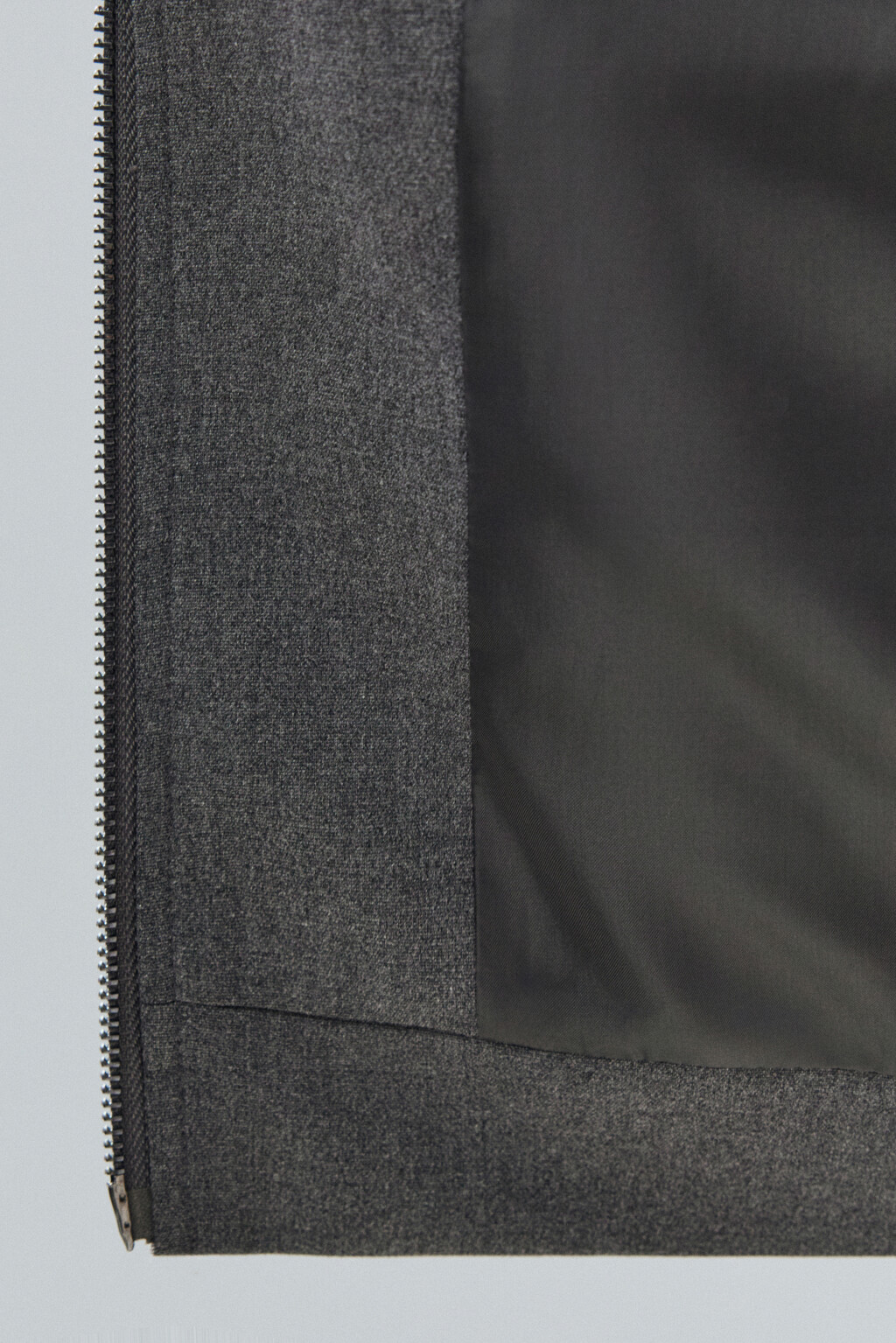 Жакет-бомбер на молнии - цвет серый - 9