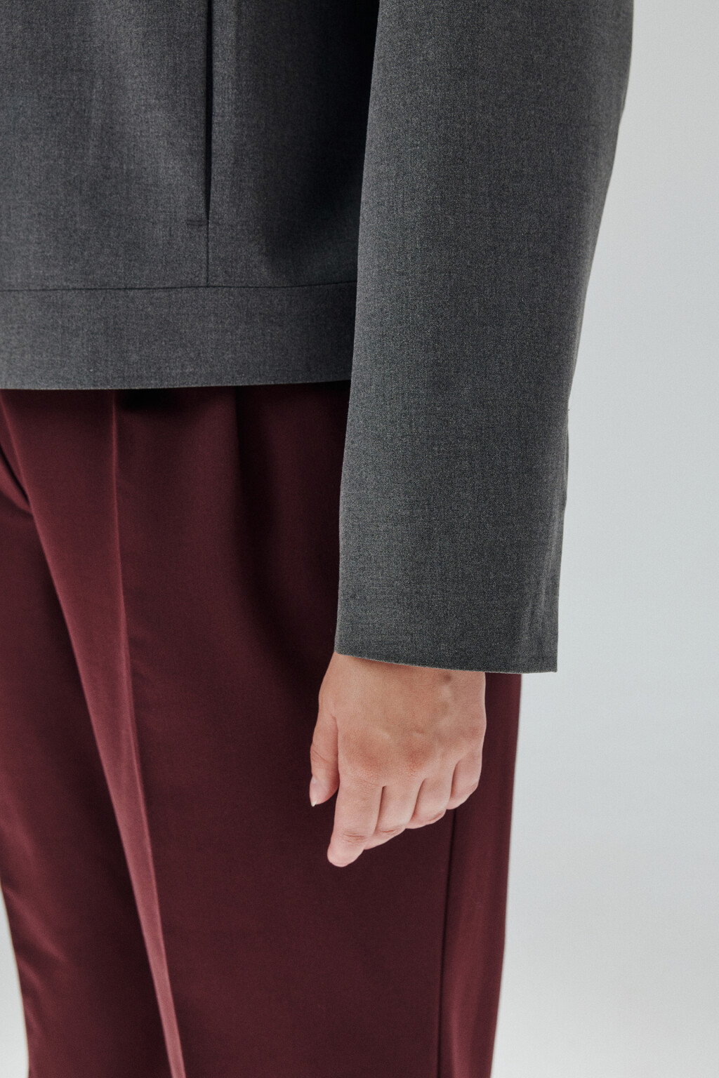 Жакет-бомбер на молнии - цвет серый - 6