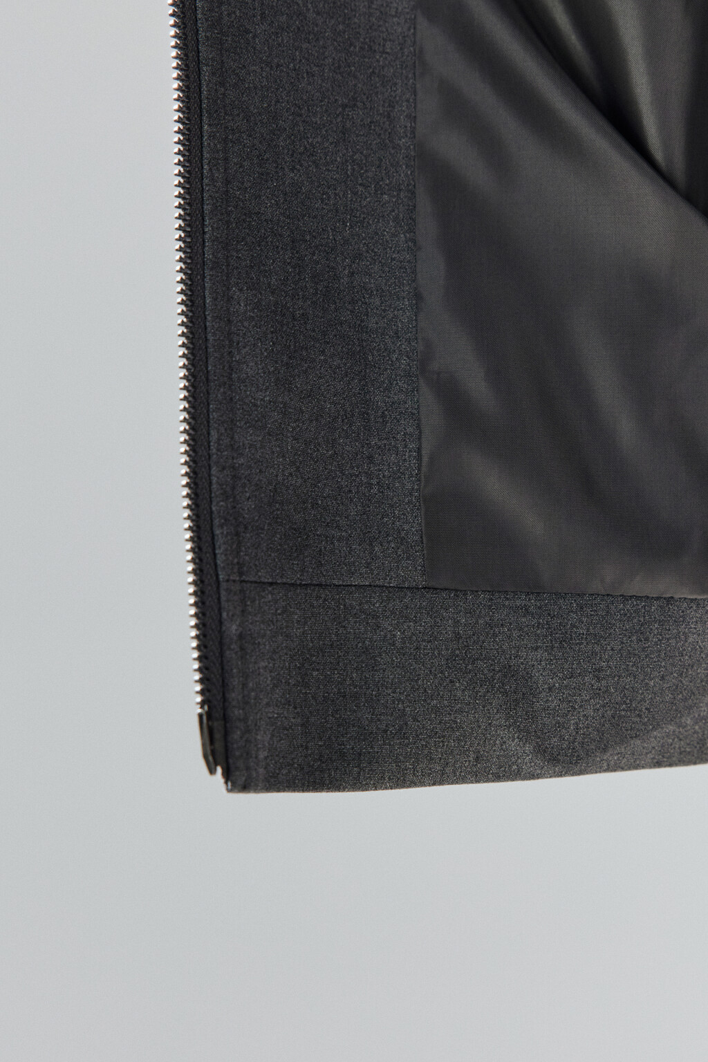 Жакет-бомбер на молнии - цвет серый - 7