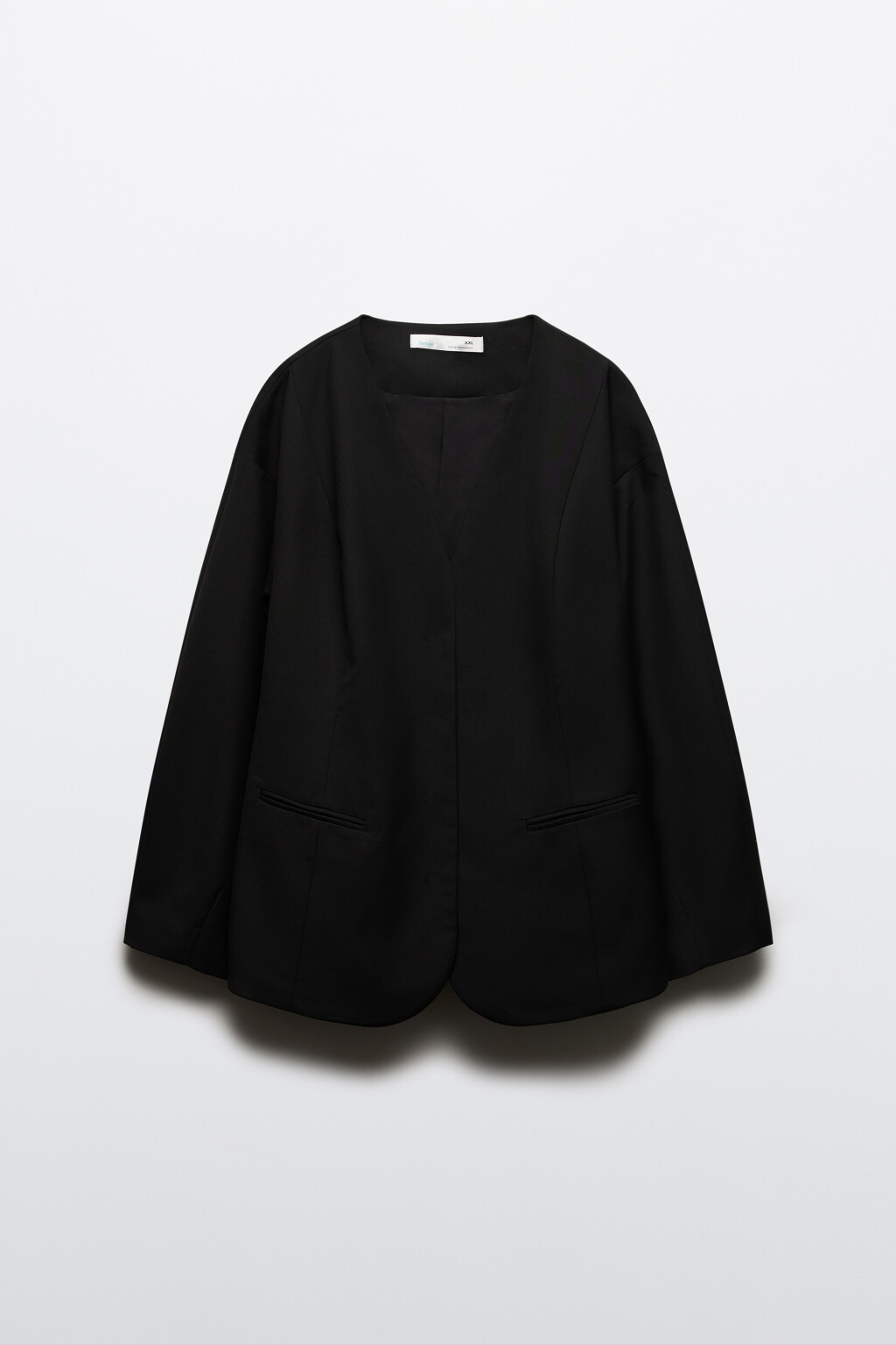 Жакет приталенный с объемными рукавами - цвет черный - 7