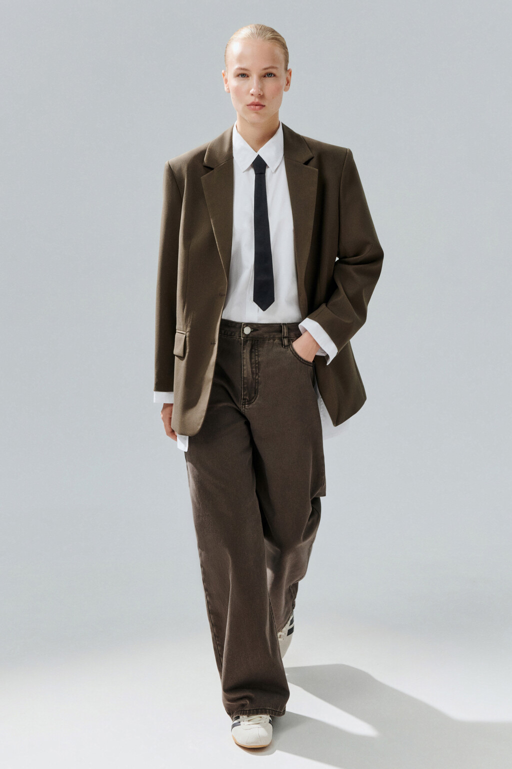 Пиджак с имитацией второго слоя - цвет зеленый - 2