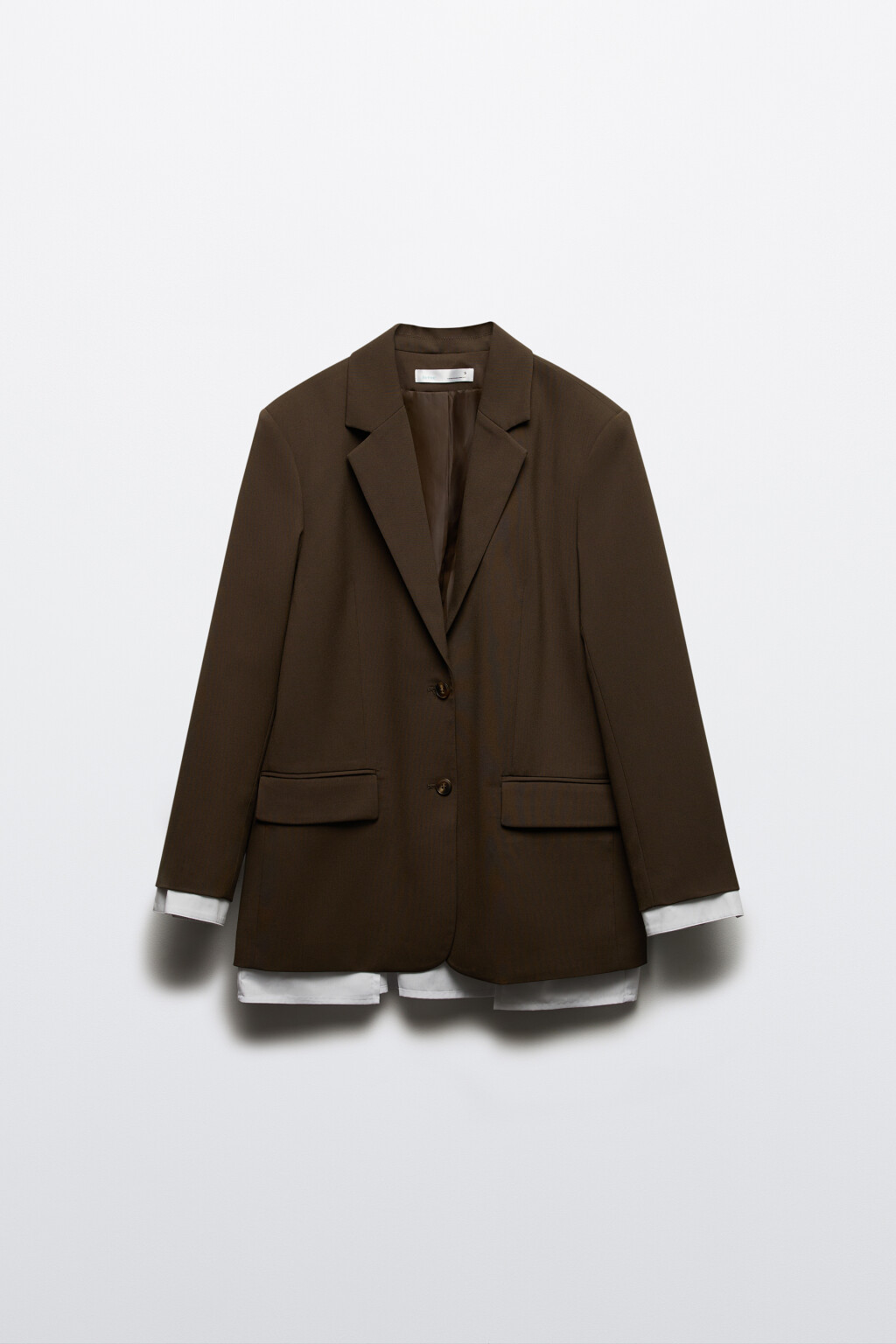 Пиджак с имитацией второго слоя - цвет зеленый - 10