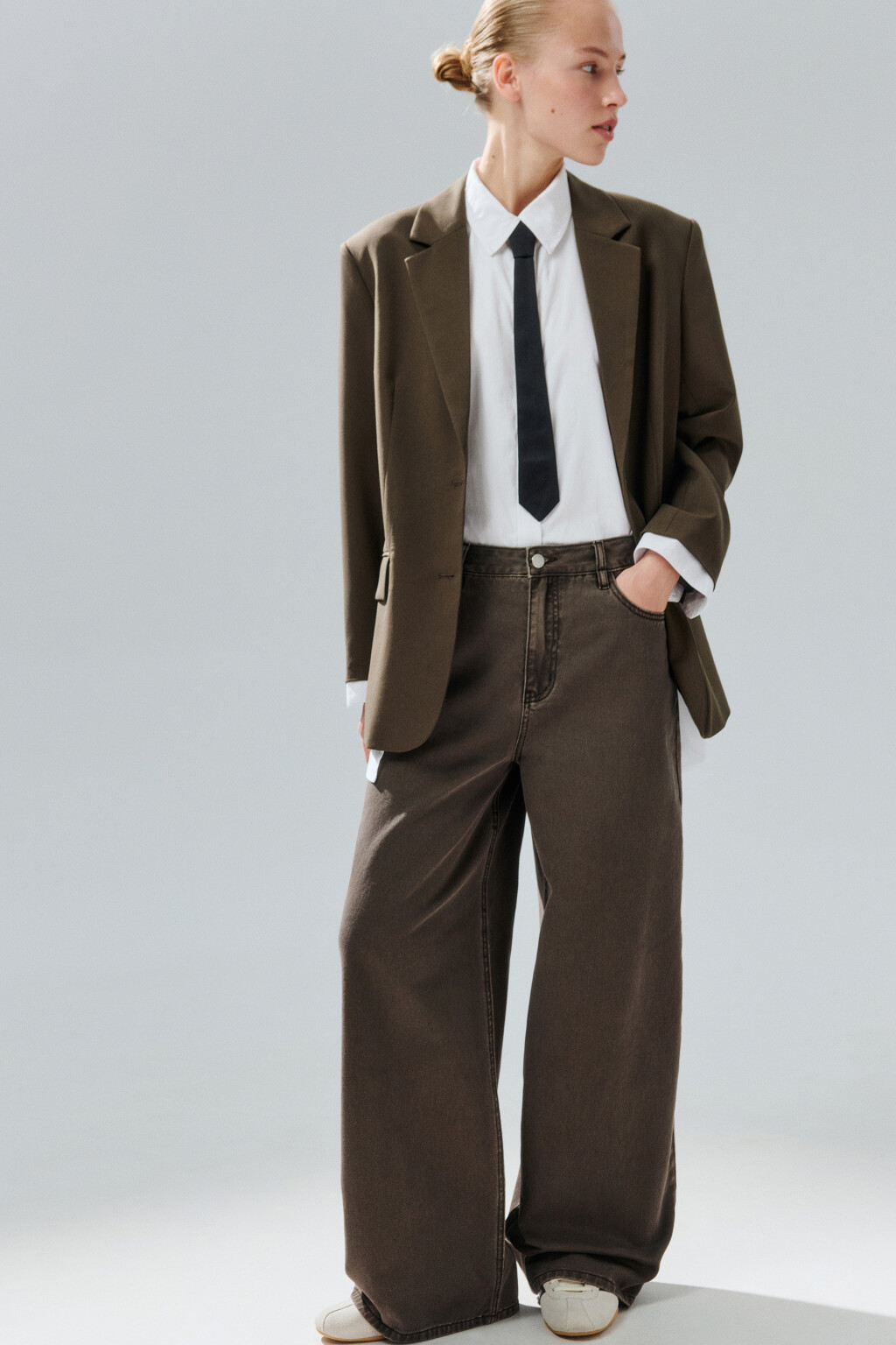 Пиджак с имитацией второго слоя - цвет зеленый - 3