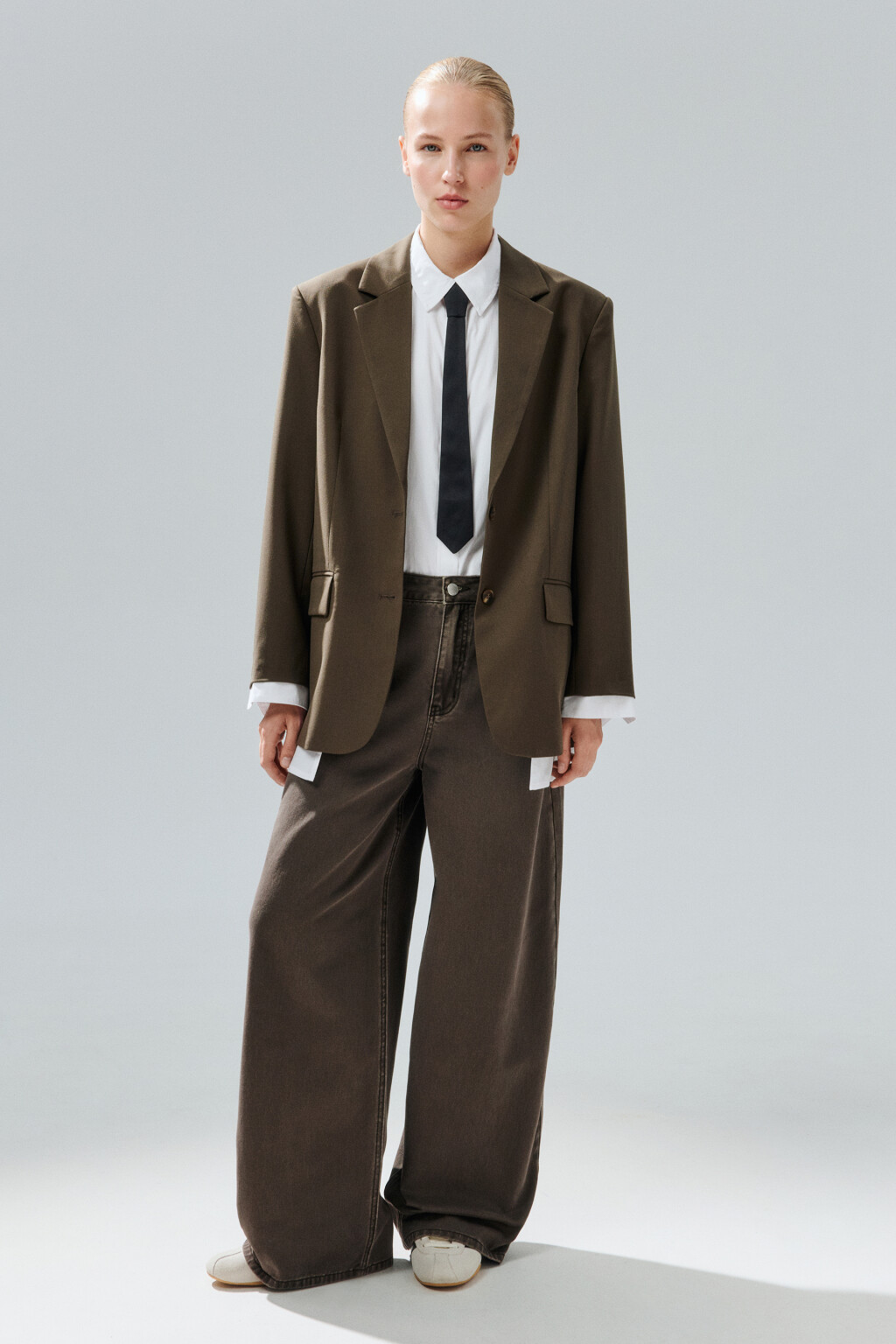 Пиджак с имитацией второго слоя - цвет зеленый - 6