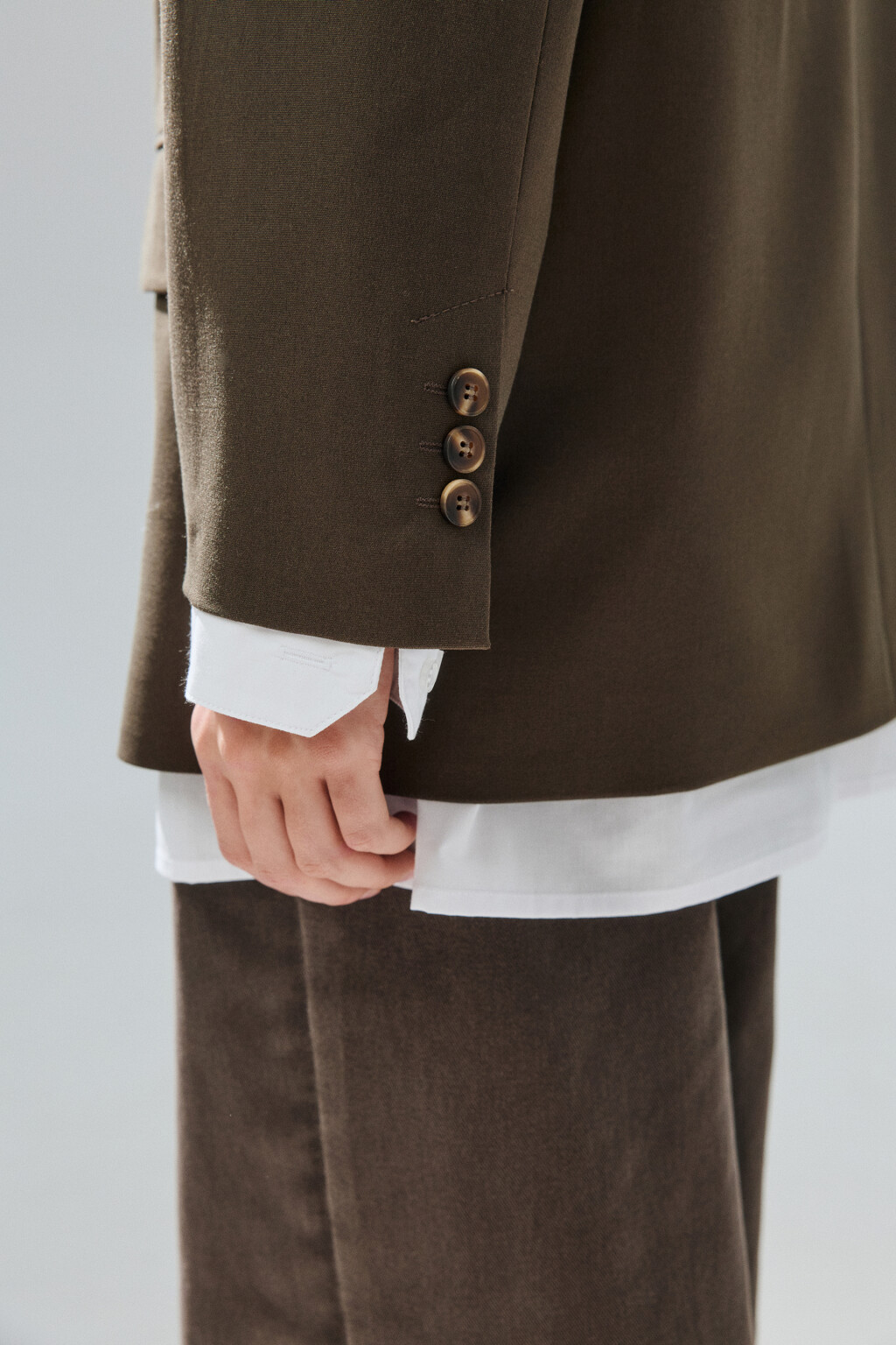 Пиджак с имитацией второго слоя - цвет зеленый - 8