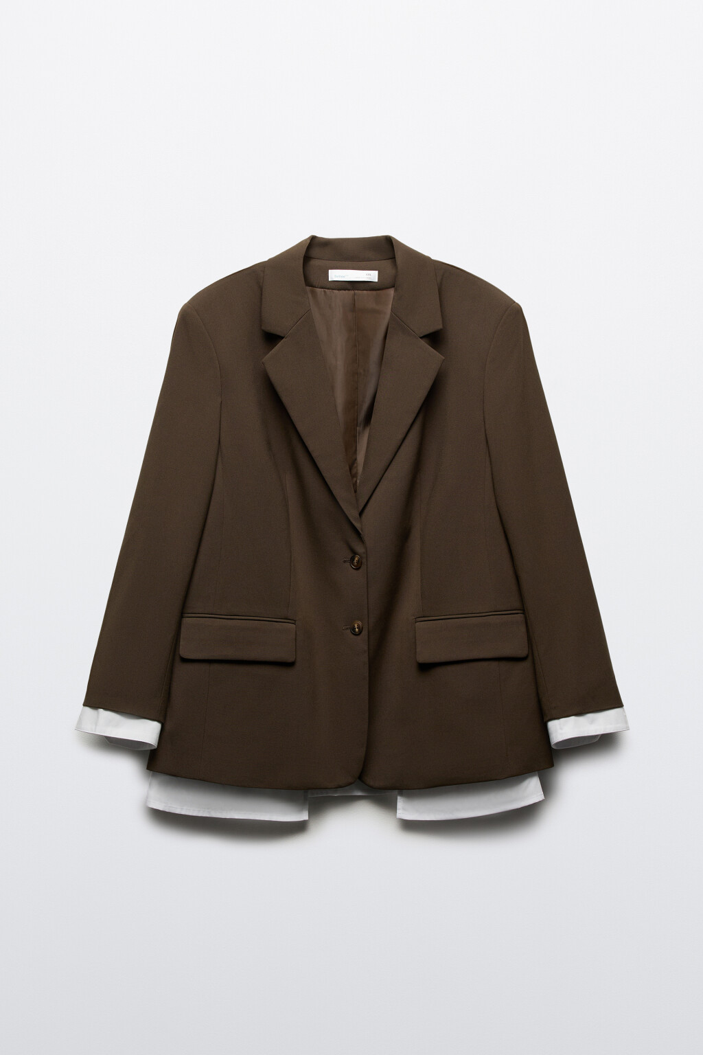 Пиджак с имитацией второго слоя - цвет зеленый - 8