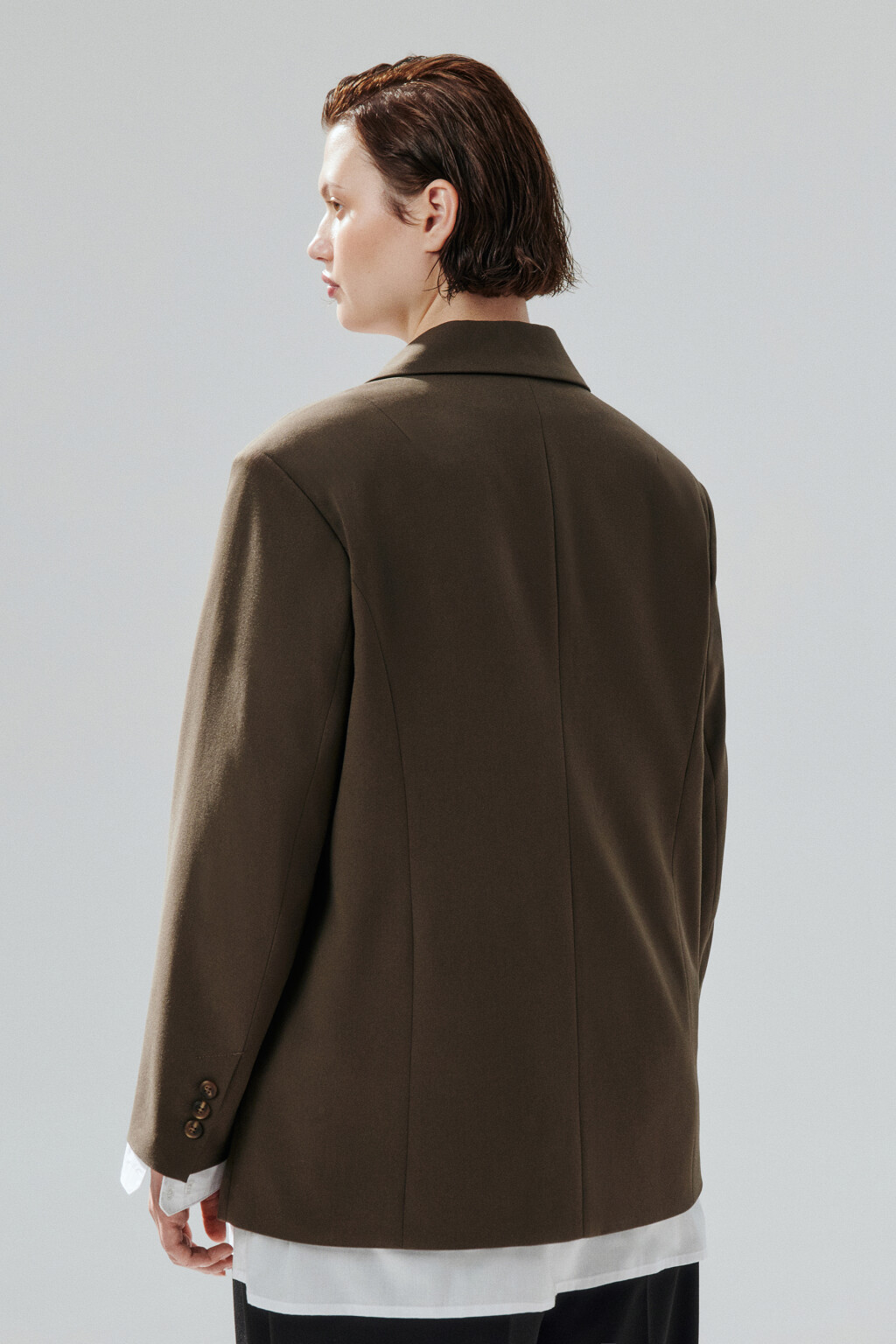 Пиджак с имитацией второго слоя - цвет зеленый - 3