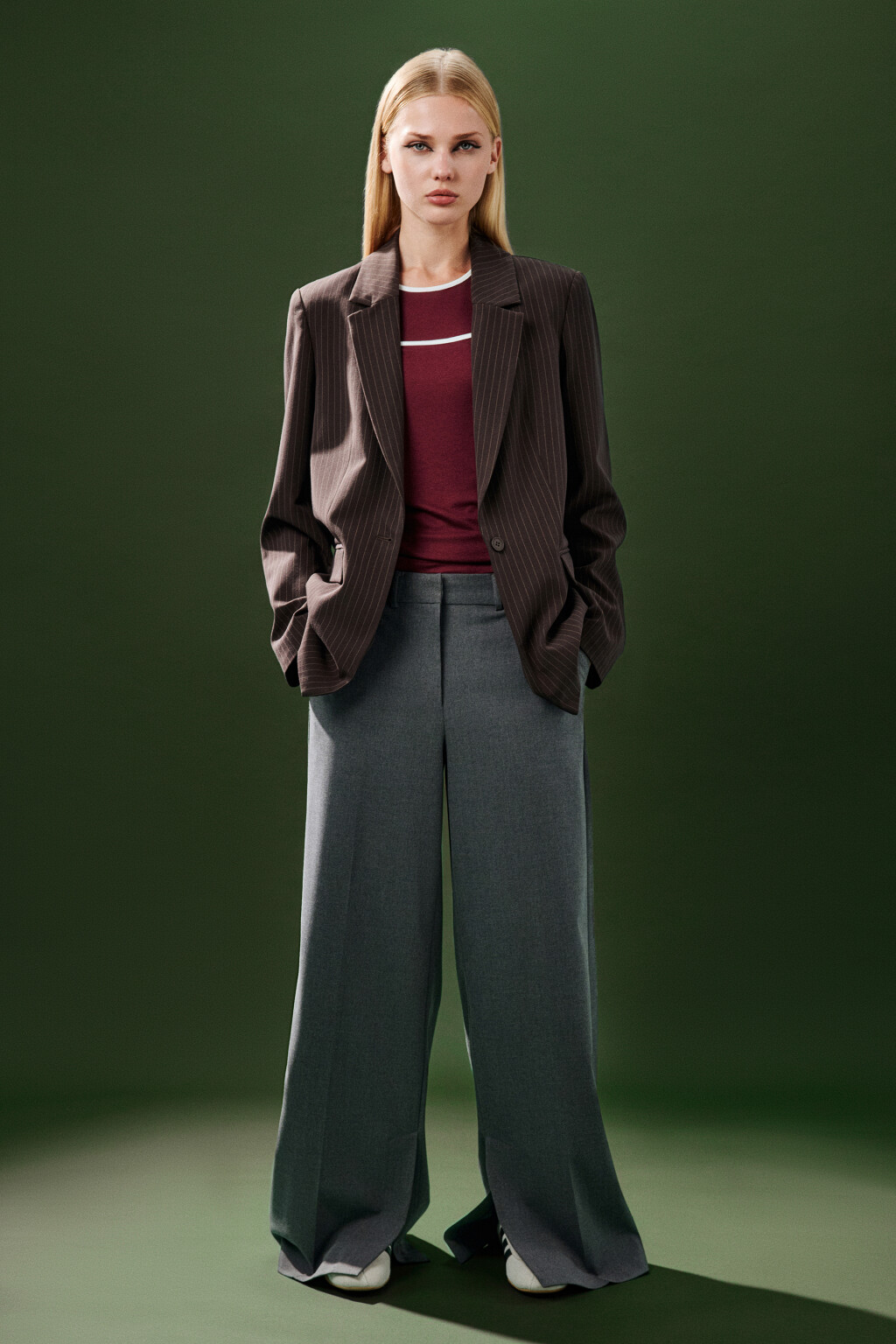 Пиджак классический однобортный - цвет коричневый - 2