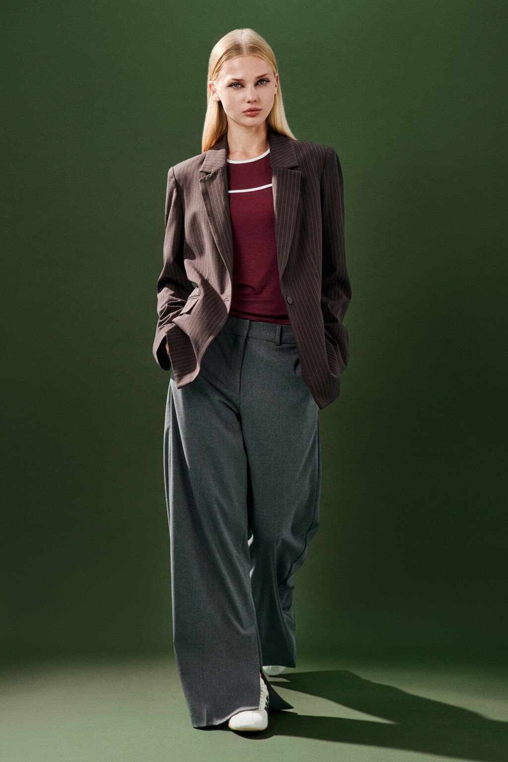 Пиджак классический однобортный - цвет коричневый - 3