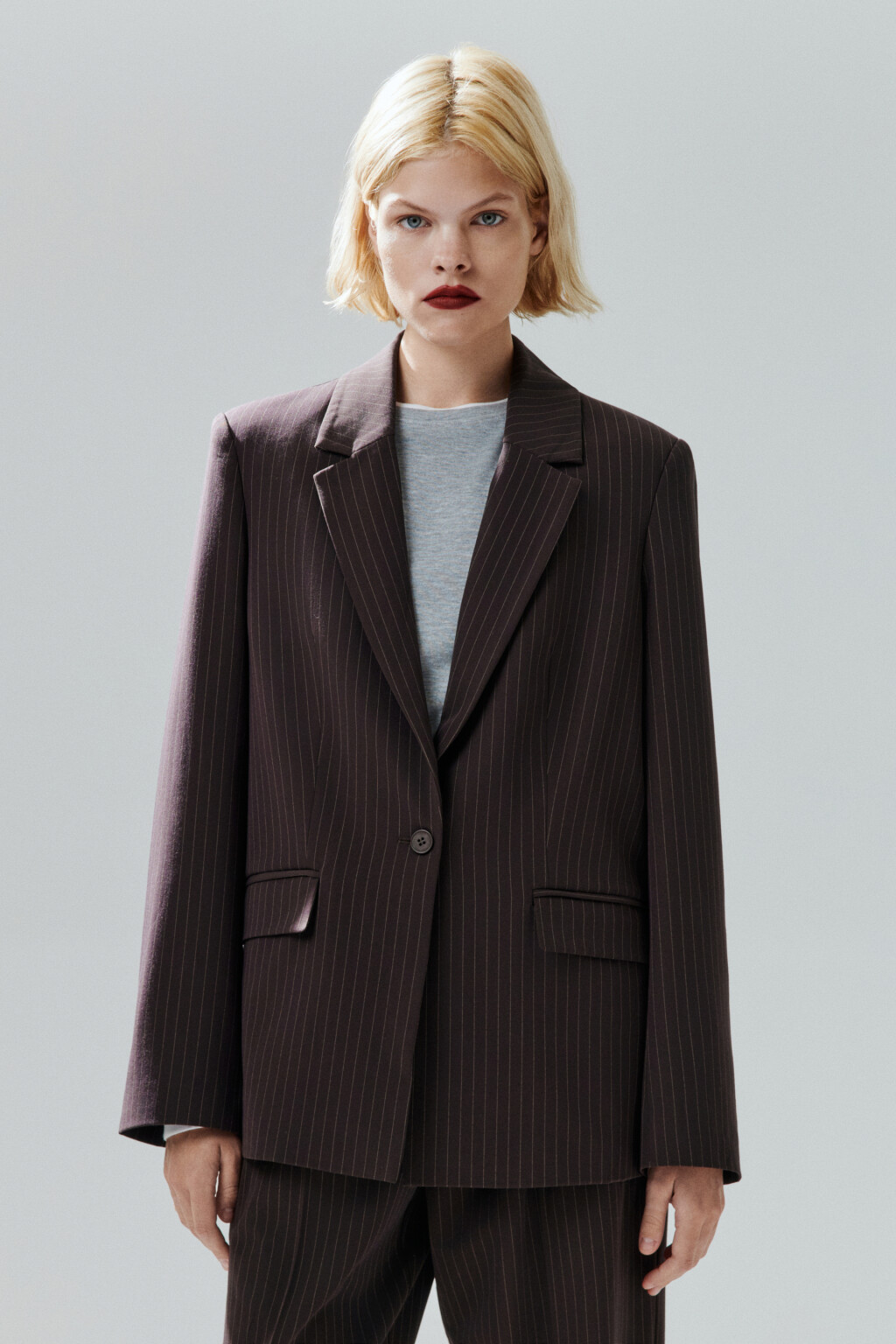 Пиджак классический однобортный - цвет коричневый - 5