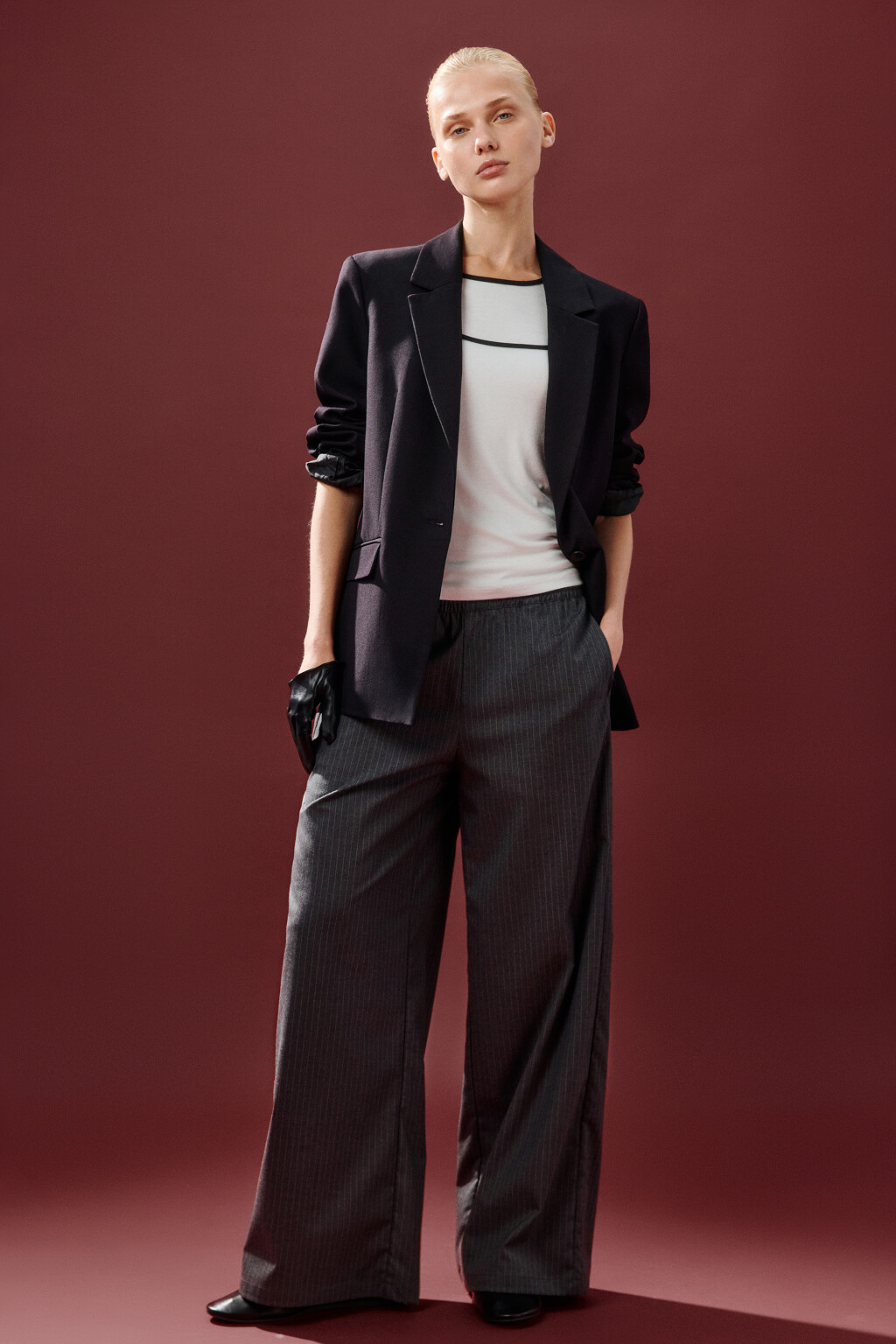 Пиджак классический однобортный - цвет черный - 6