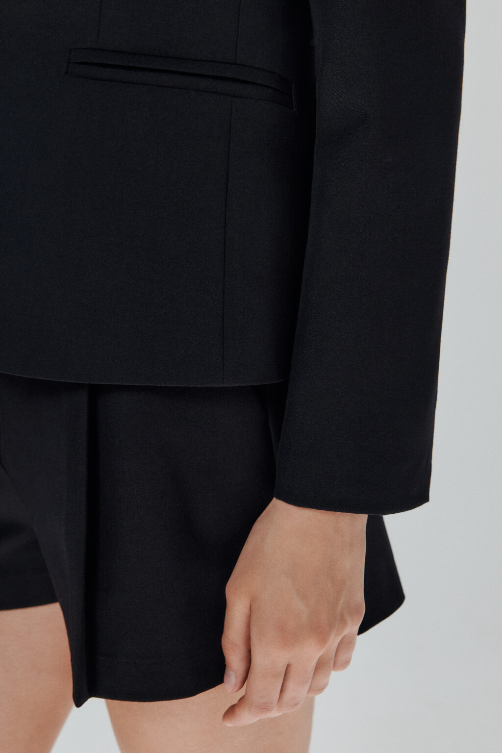 Пиджак короткий приталенный - цвет черный - 9