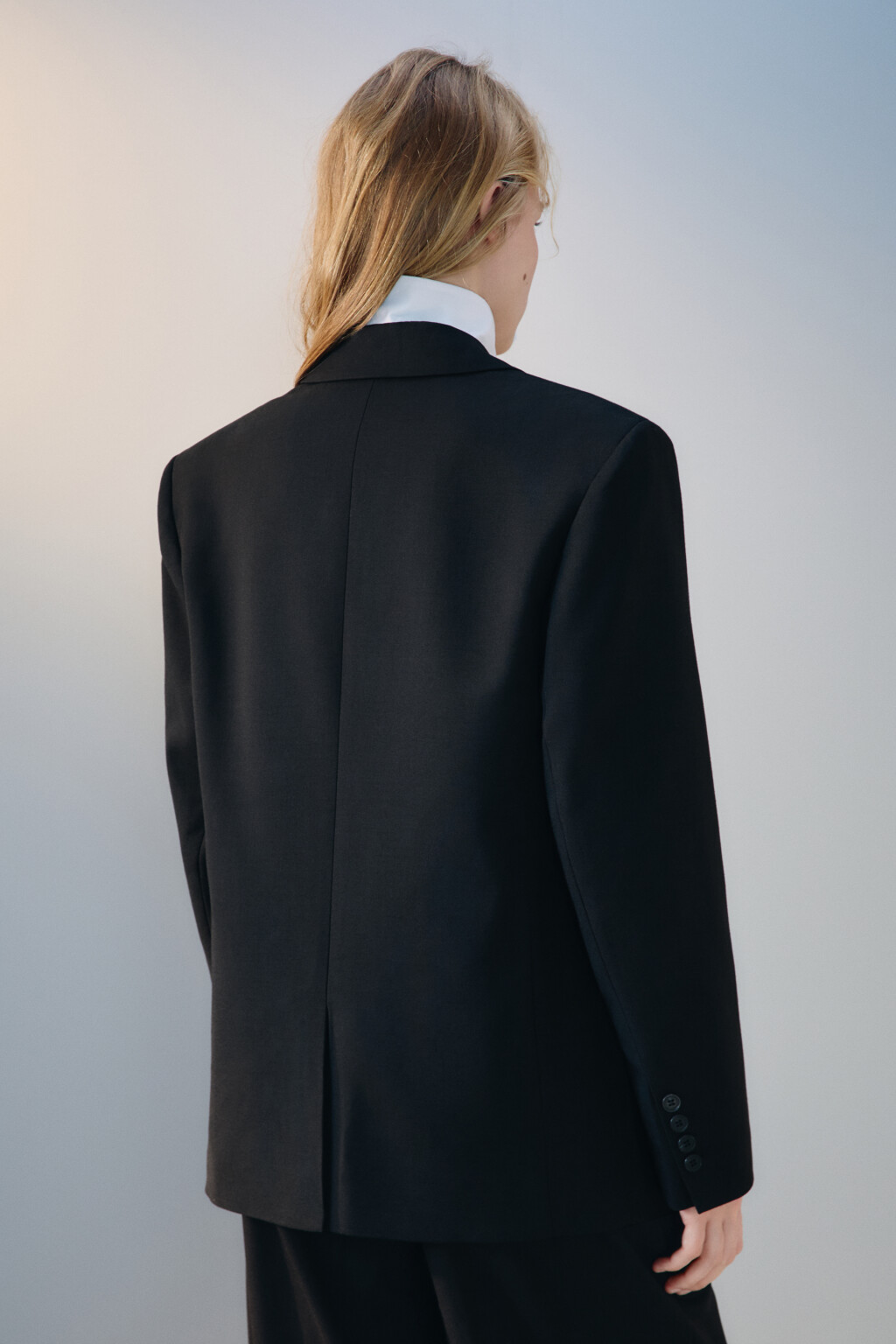 Пиджак oversize двубортный - цвет черный - 4