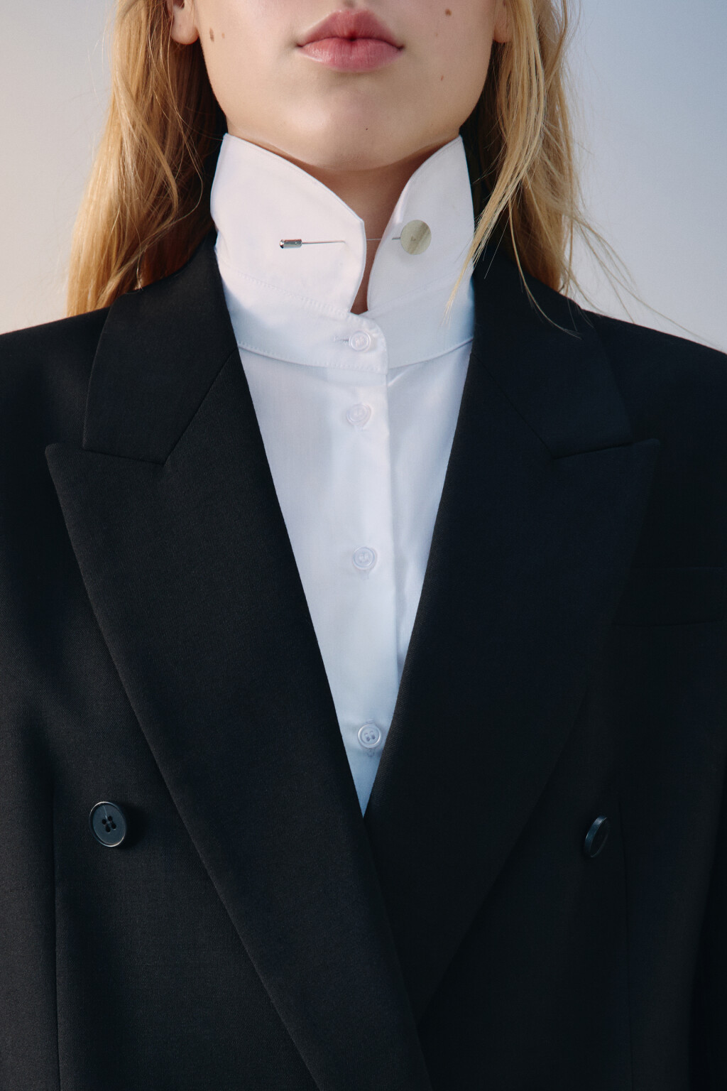 Пиджак oversize двубортный - цвет черный - 6