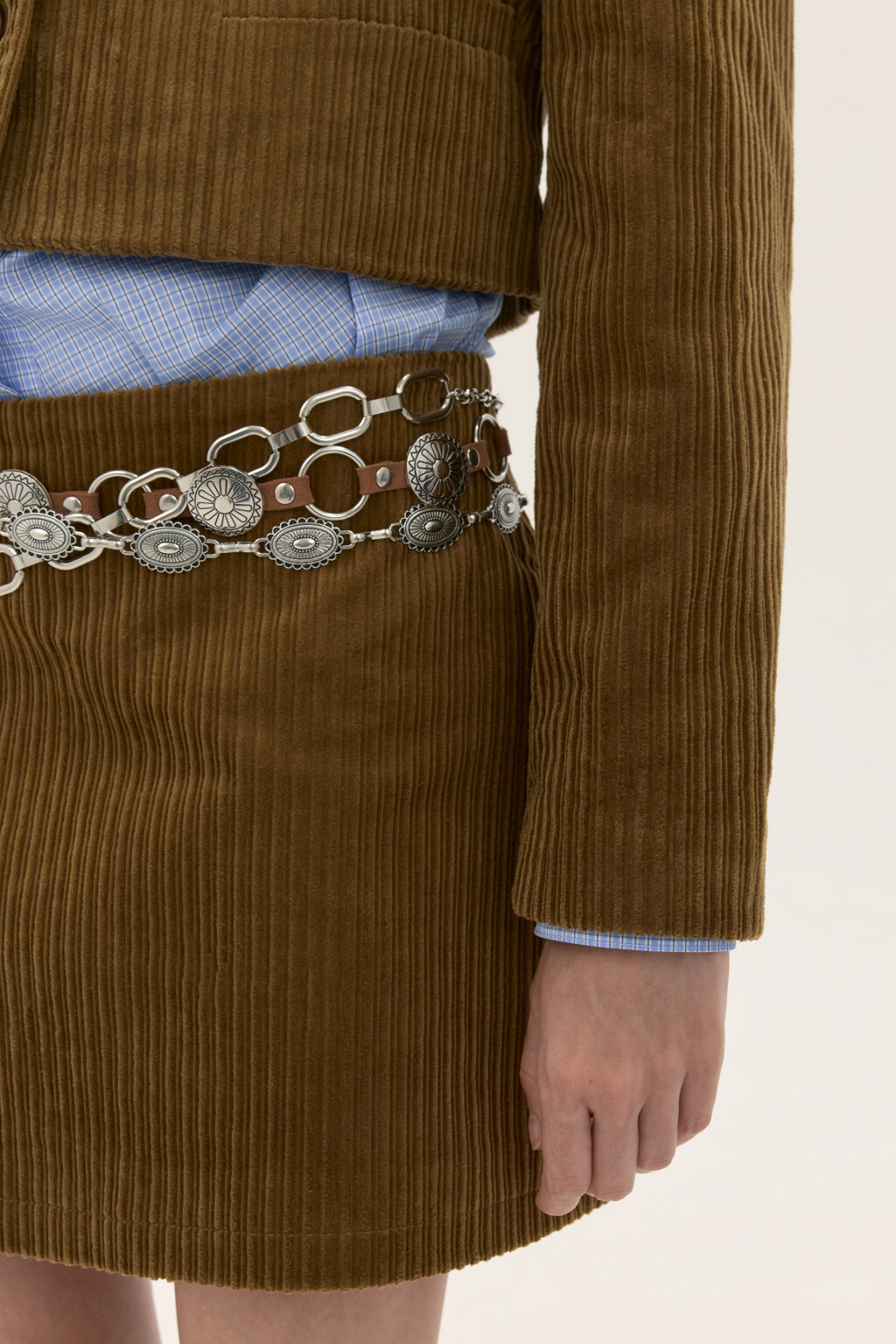 Жакет короткий с отложным воротником - цвет зеленый - 6