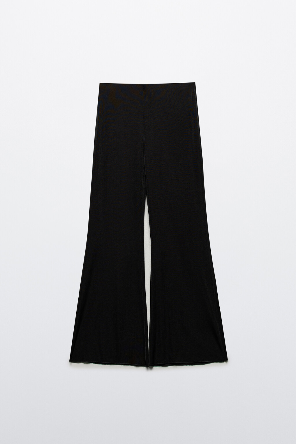 Брюки клеш из тонкого трикотажа - цвет черный - 7