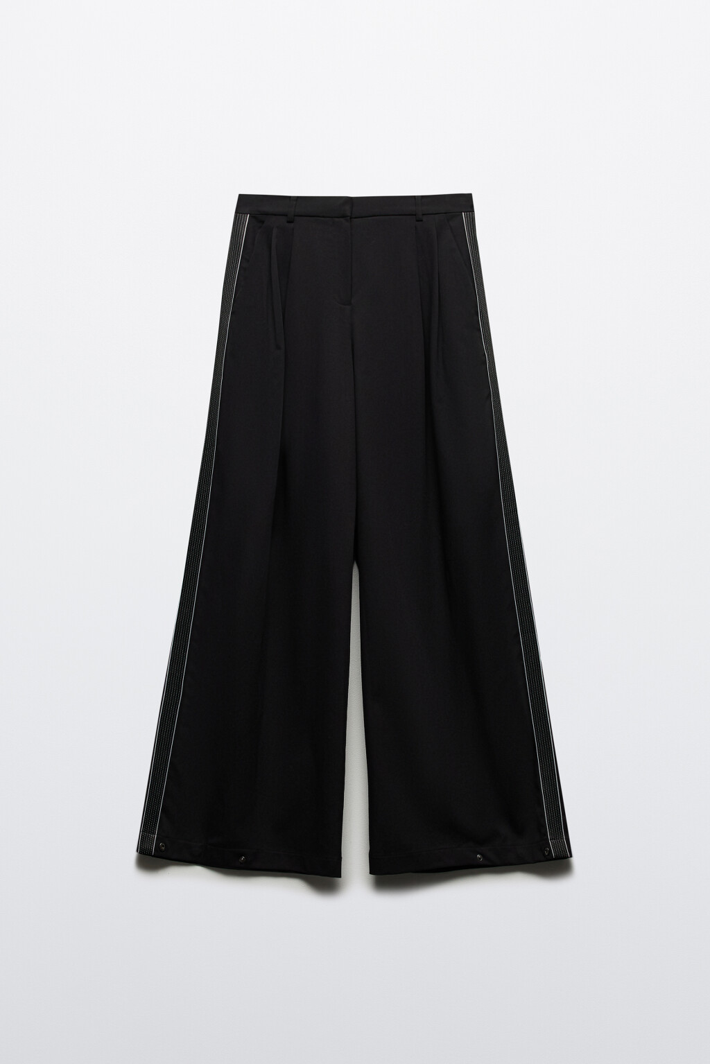 Брюки костюмные с лампасами - цвет черный - 7