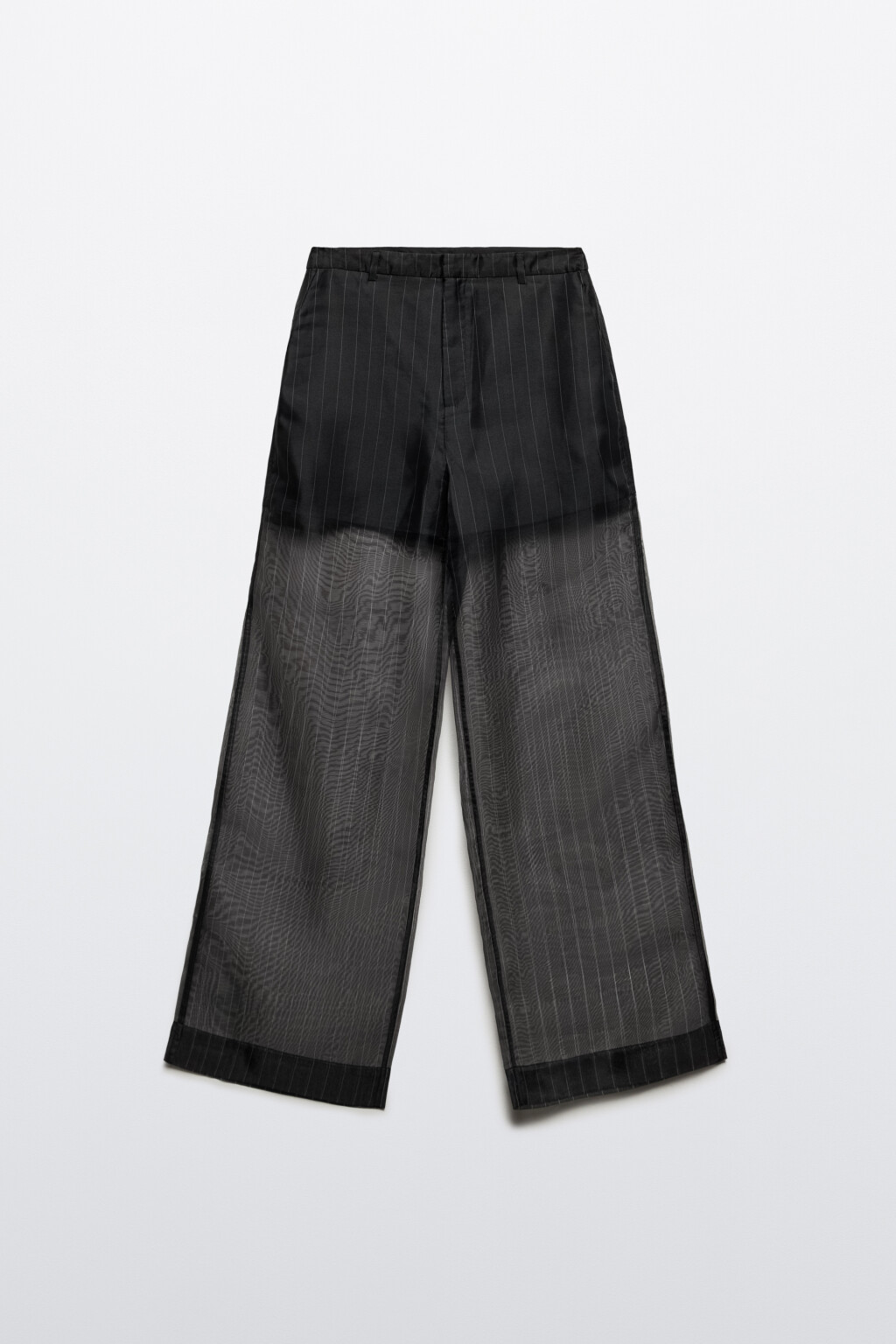 Брюки из полупрозрачной органзы - цвет черный - 7