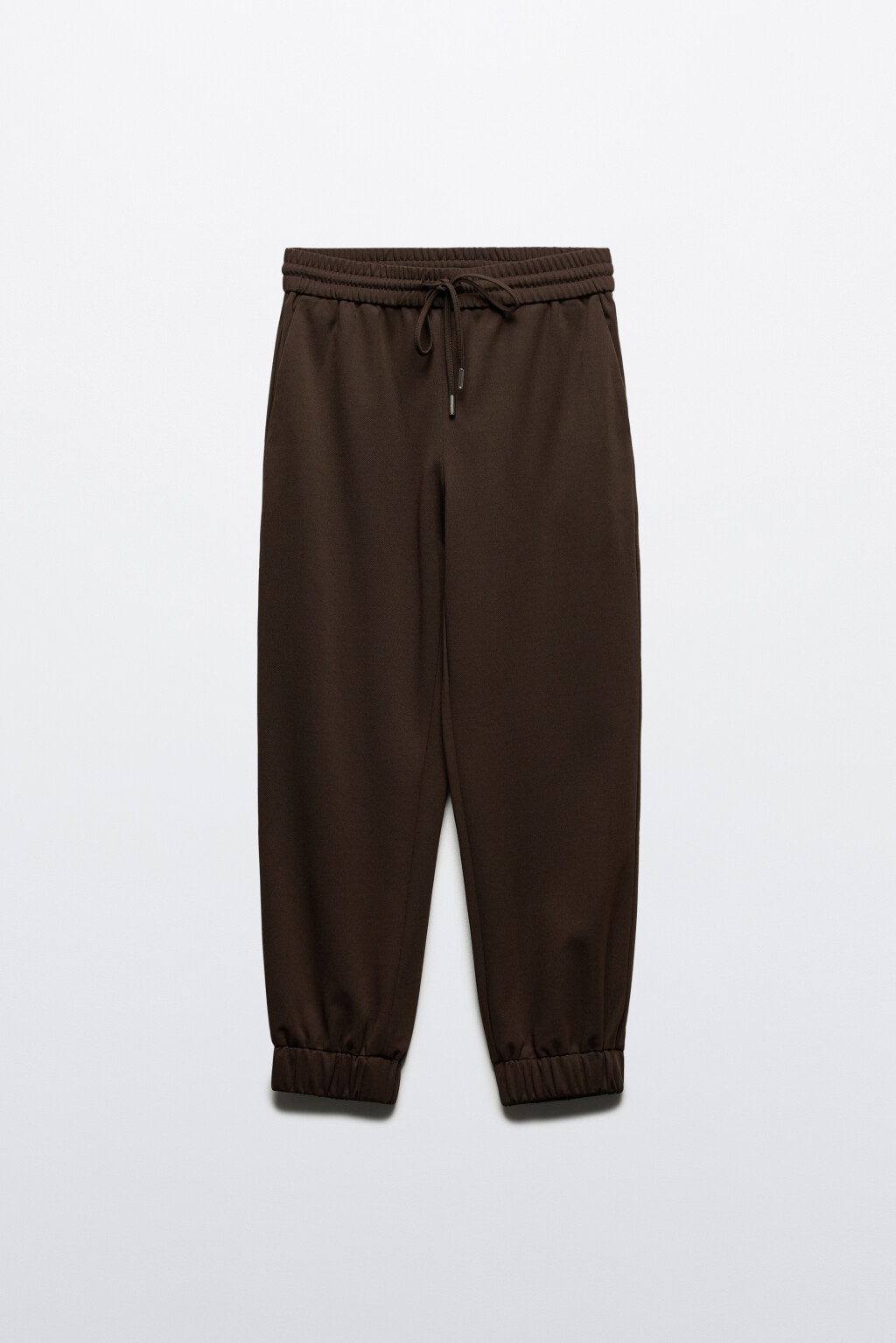 Брюки-джоггеры с завязками - цвет коричневый - 8