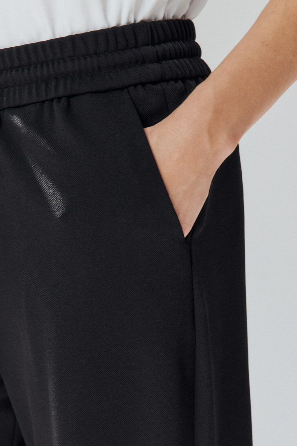 Брюки-джоггеры с завязками - цвет черный - 6