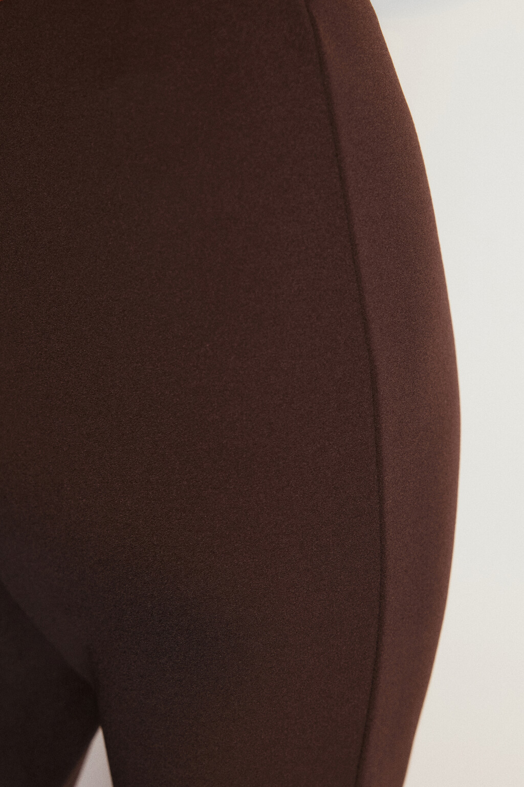 Брюки клеш с высокой посадкой - цвет коричневый - 6