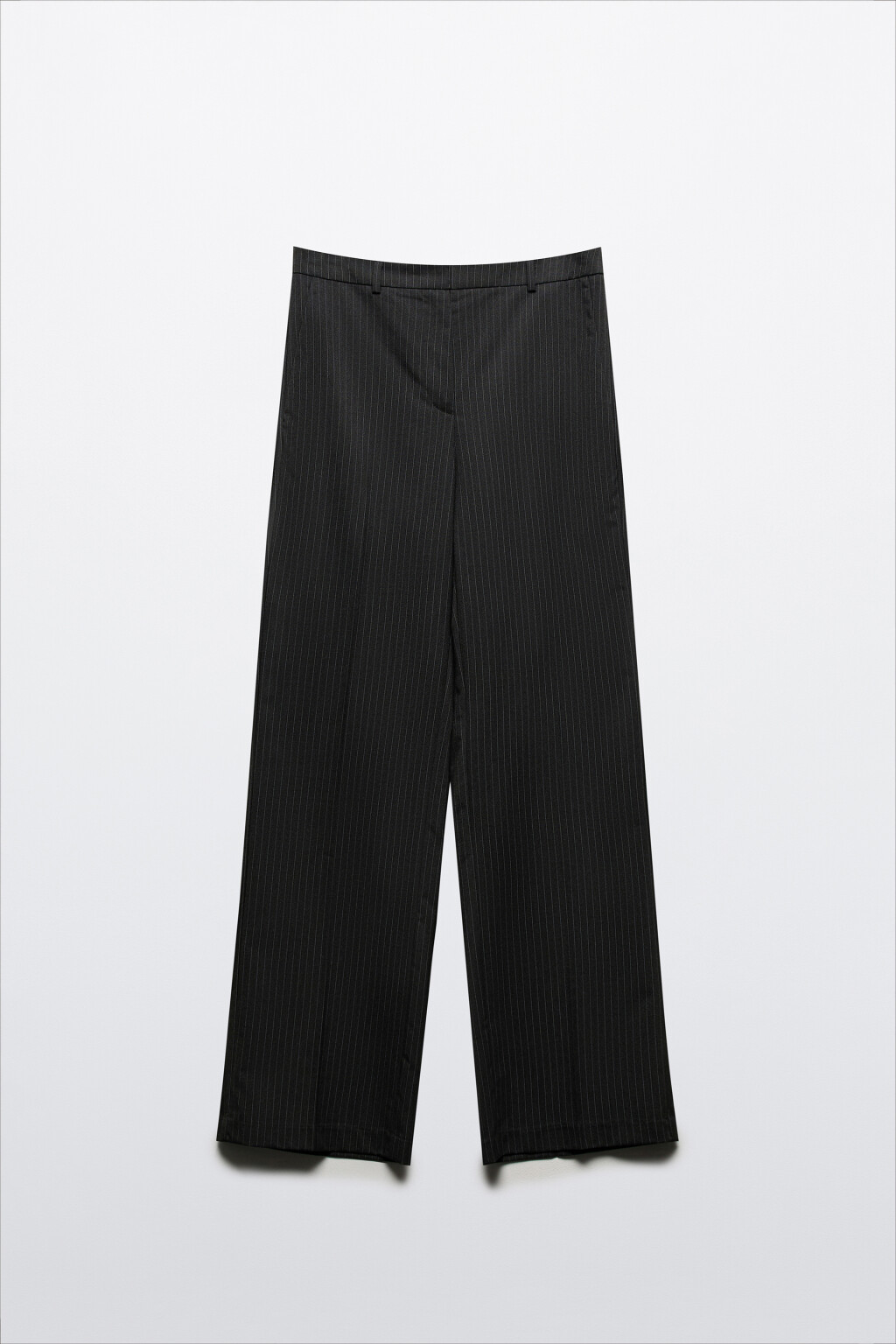 Брюки костюмные с высокой посадкой - цвет серый - 7