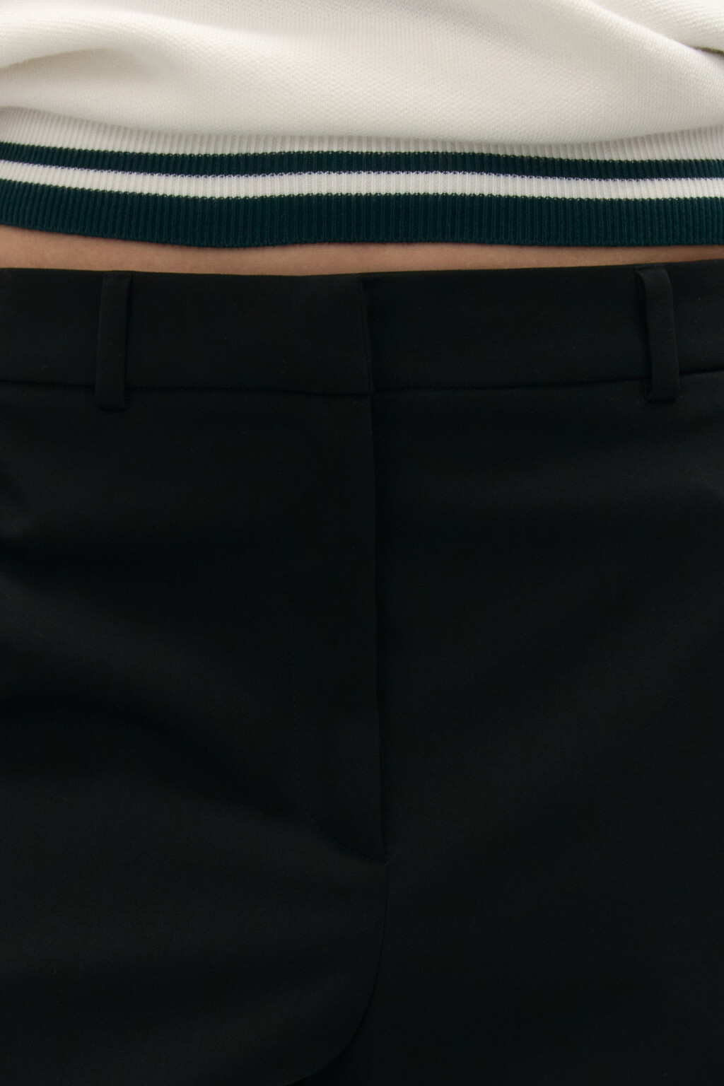 Брюки костюмные с высокой посадкой - цвет черный - 5