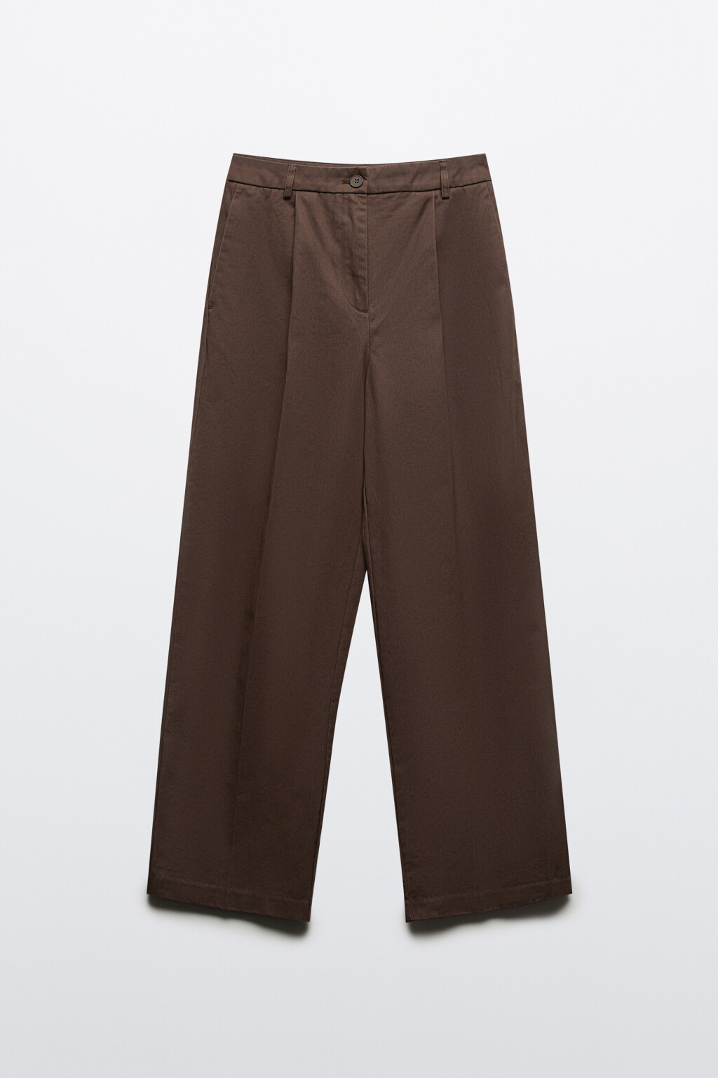 Брюки barrel fit со стрелками - цвет коричневый - 8