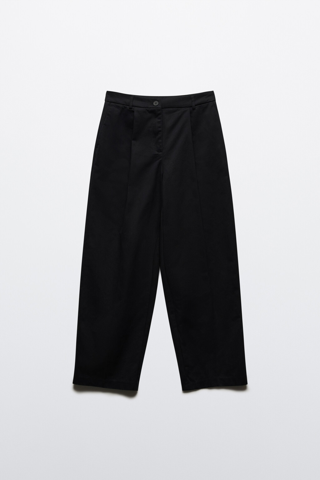 Брюки barrel fit со стрелками - цвет черный - 9