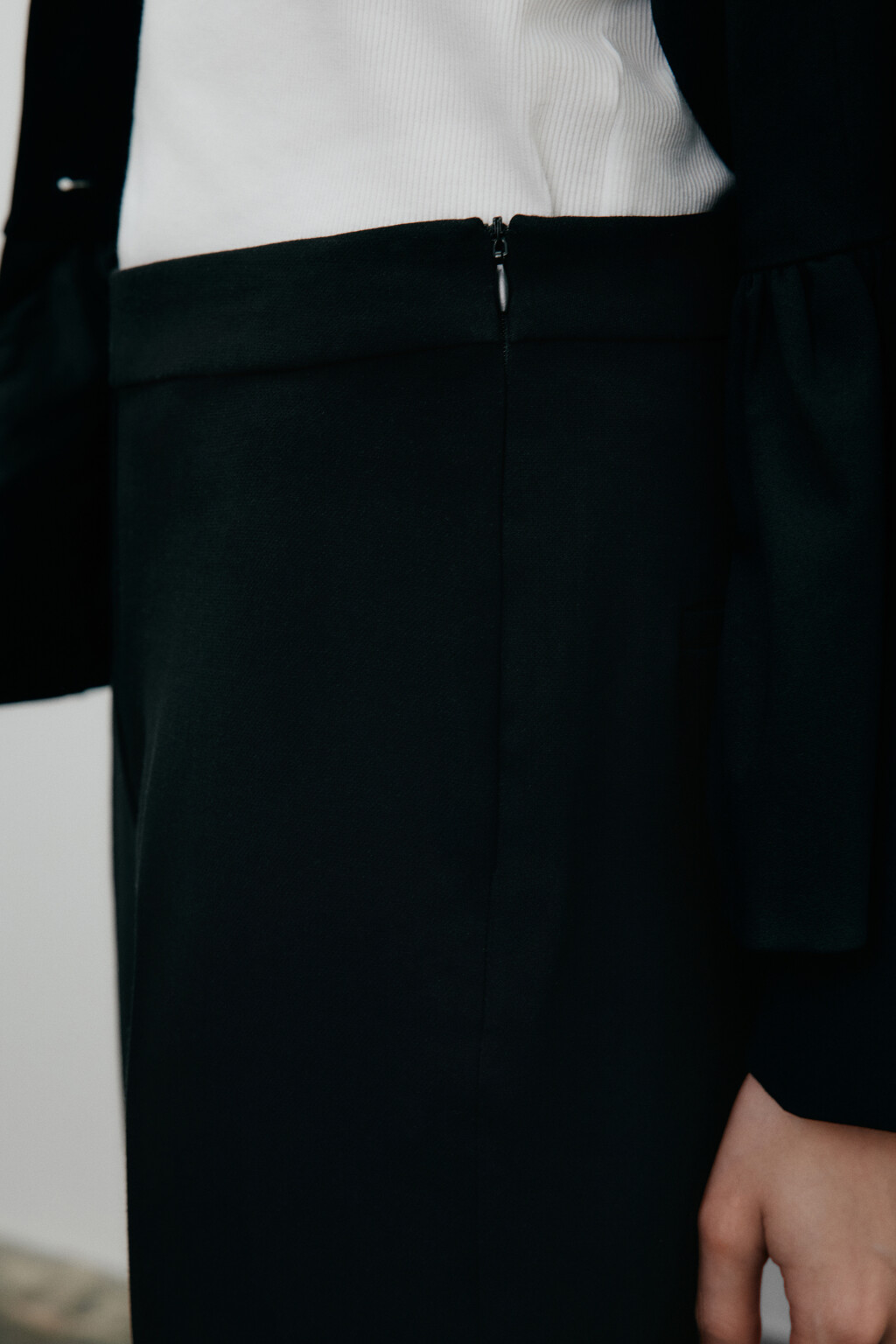 Брюки клеш укороченные - цвет черный - 7