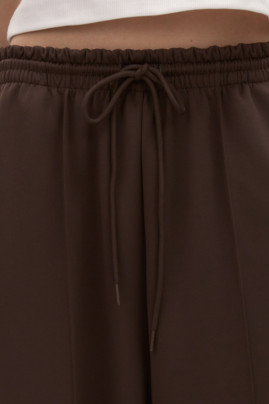 Брюки широкие с лампасами - цвет коричневый - 6