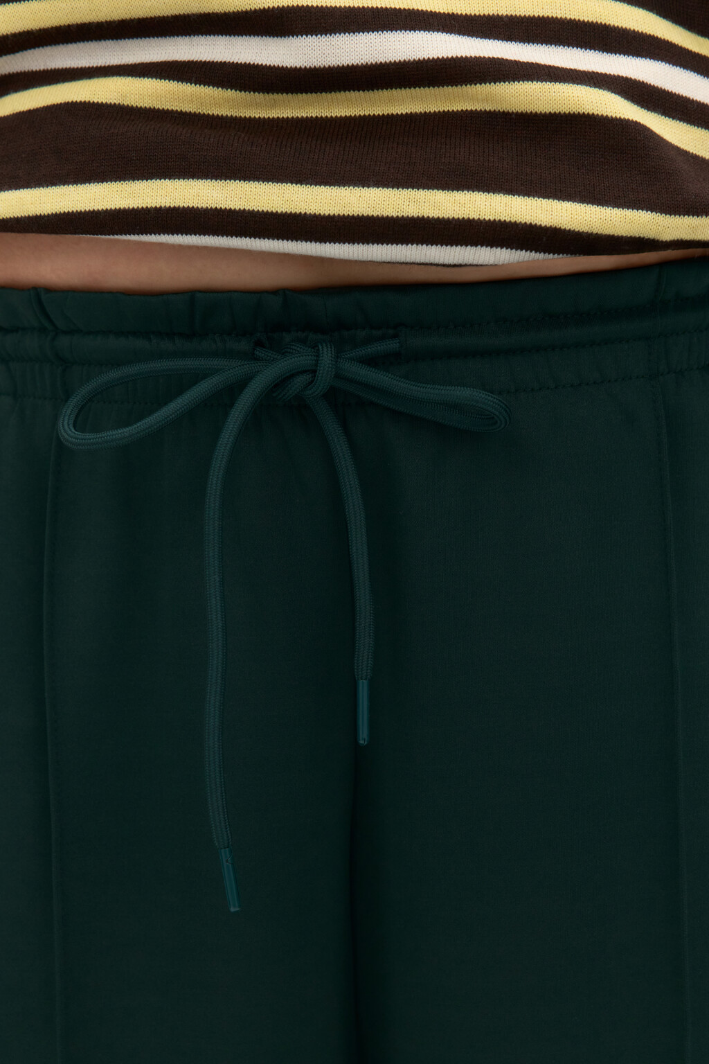 Брюки широкие с лампасами - цвет зеленый - 6