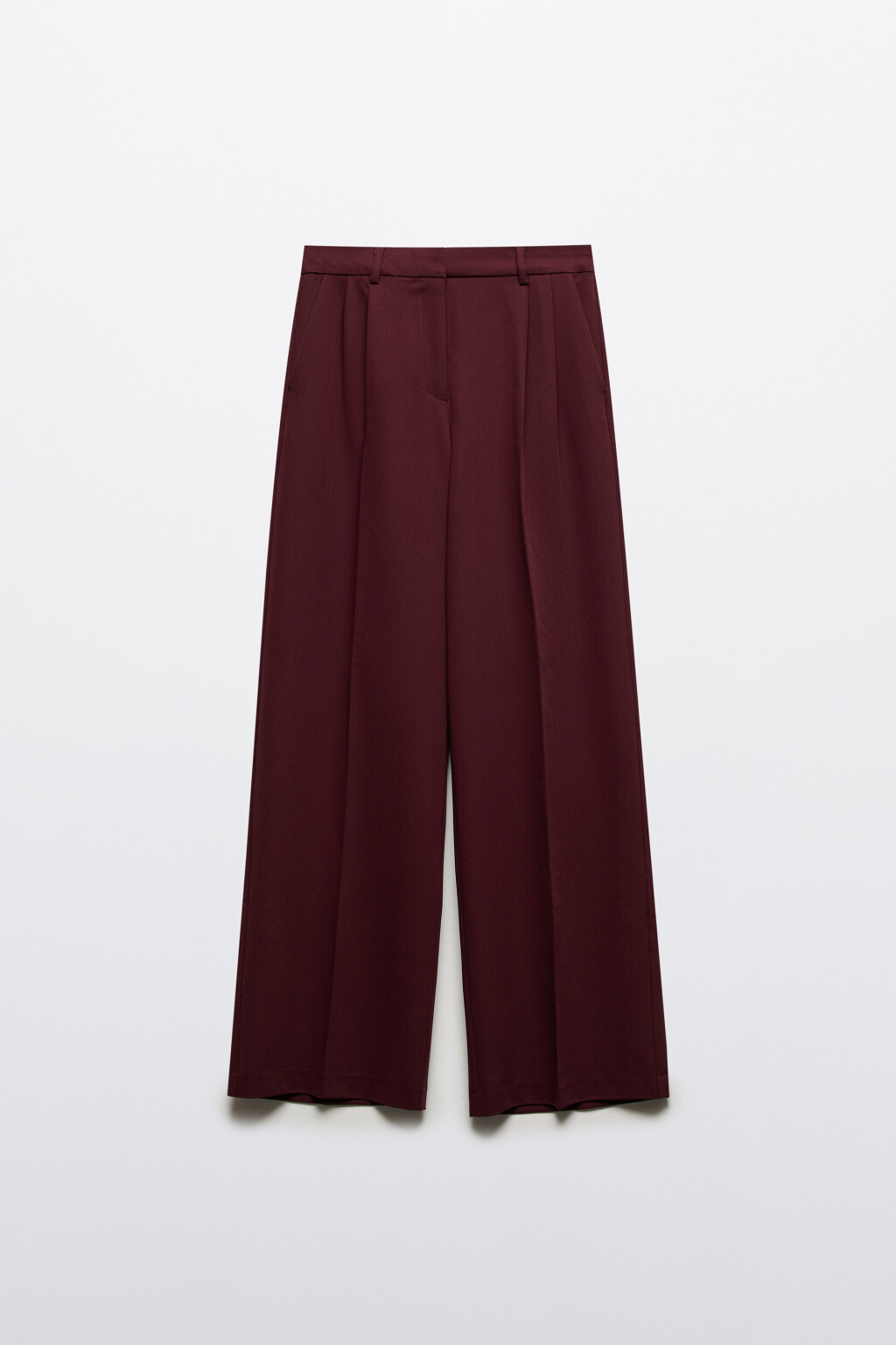 Брюки костюмные с низкой посадкой - цвет бордовый - 7