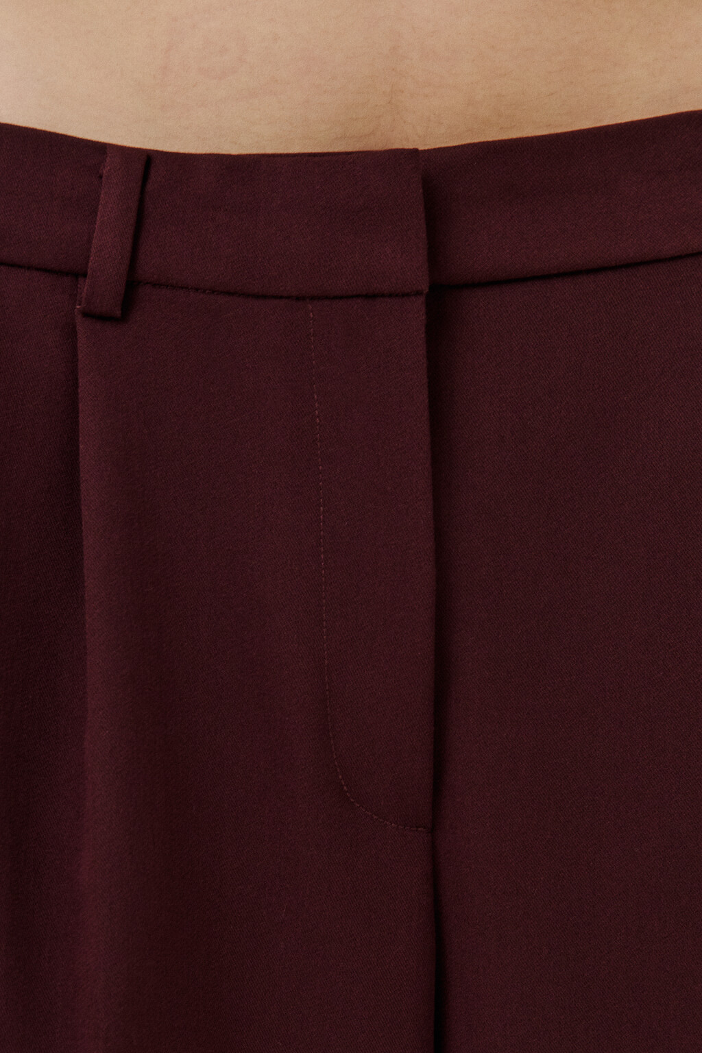 Брюки костюмные с низкой посадкой - цвет бордовый - 5