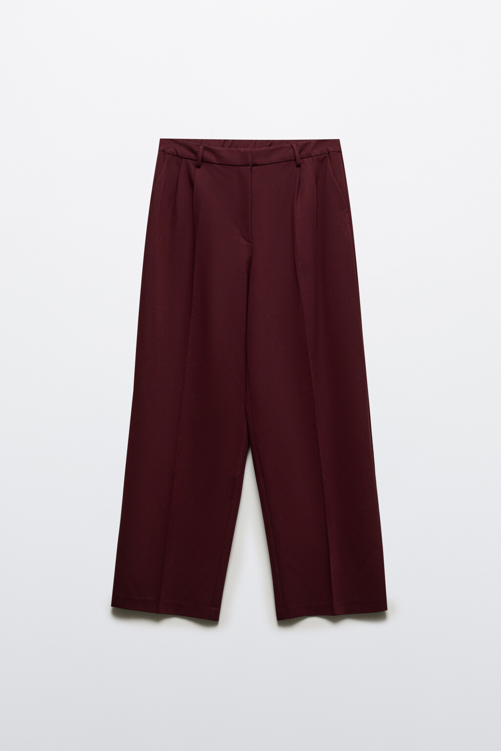 Брюки костюмные с низкой посадкой - цвет бордовый - 7