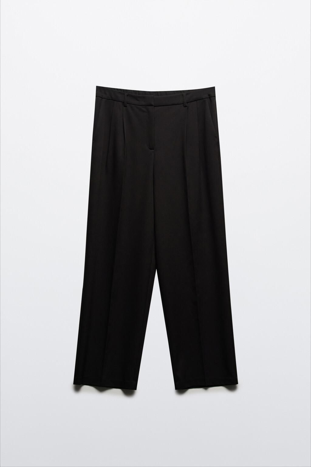 Брюки костюмные с высокой посадкой - цвет черный - 8
