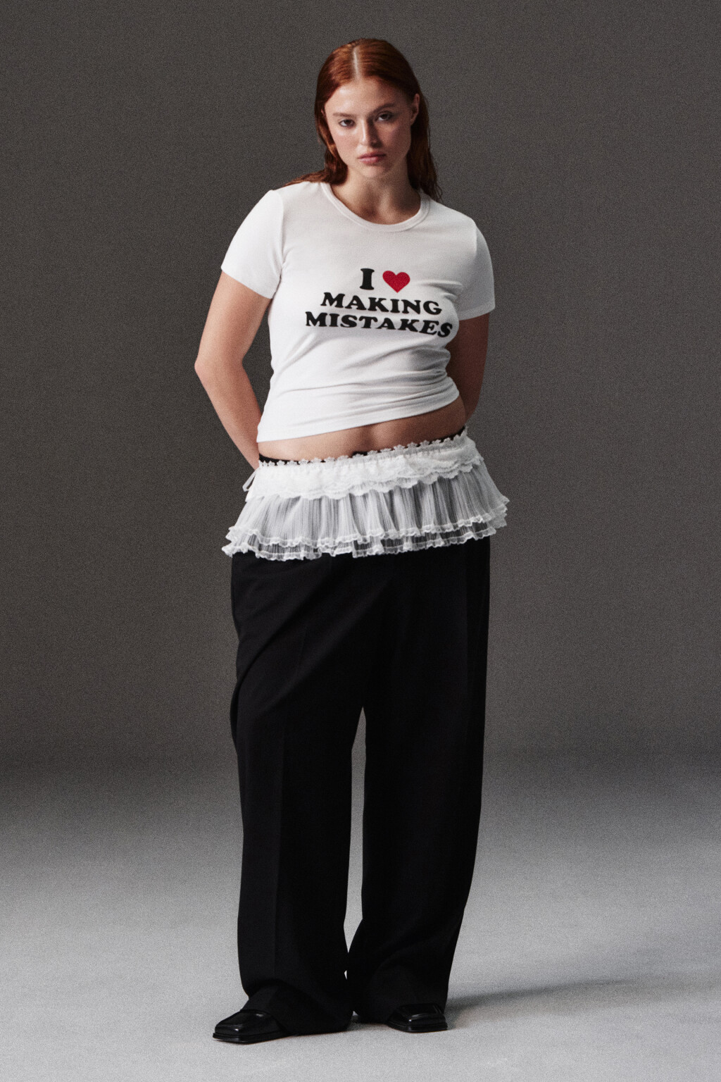 Брюки костюмные с высокой посадкой - цвет черный - 7