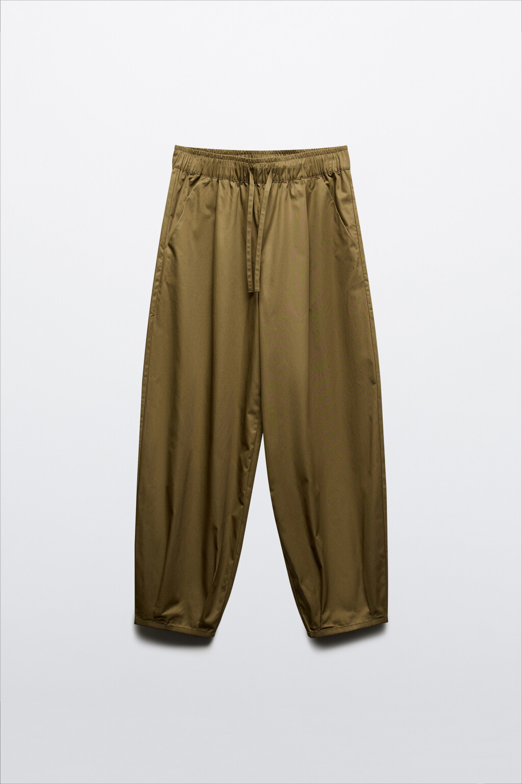 Брюки barrel fit из хлопка - цвет зеленый - 7